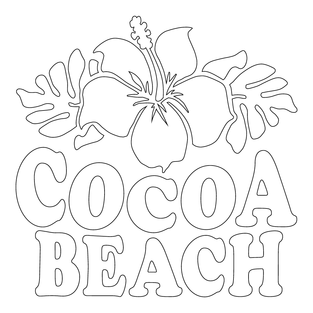 5 x 5 Cocoa Beach Framed Canvas Wall Art - Tropical Beach Landscape Painting for Living Room, Bedroom & Office Decor