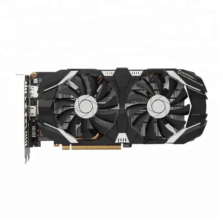 NVIDIA GTX 1060 6GB GDDR5 192-bit PCIe Gaming Graphics Card with Dual Fans, 8008MHz Memory, HDMI/DVI/DP Ports for 4K HDR Gaming - Perfect for PC Gaming, Video Editing, and VR Experiences