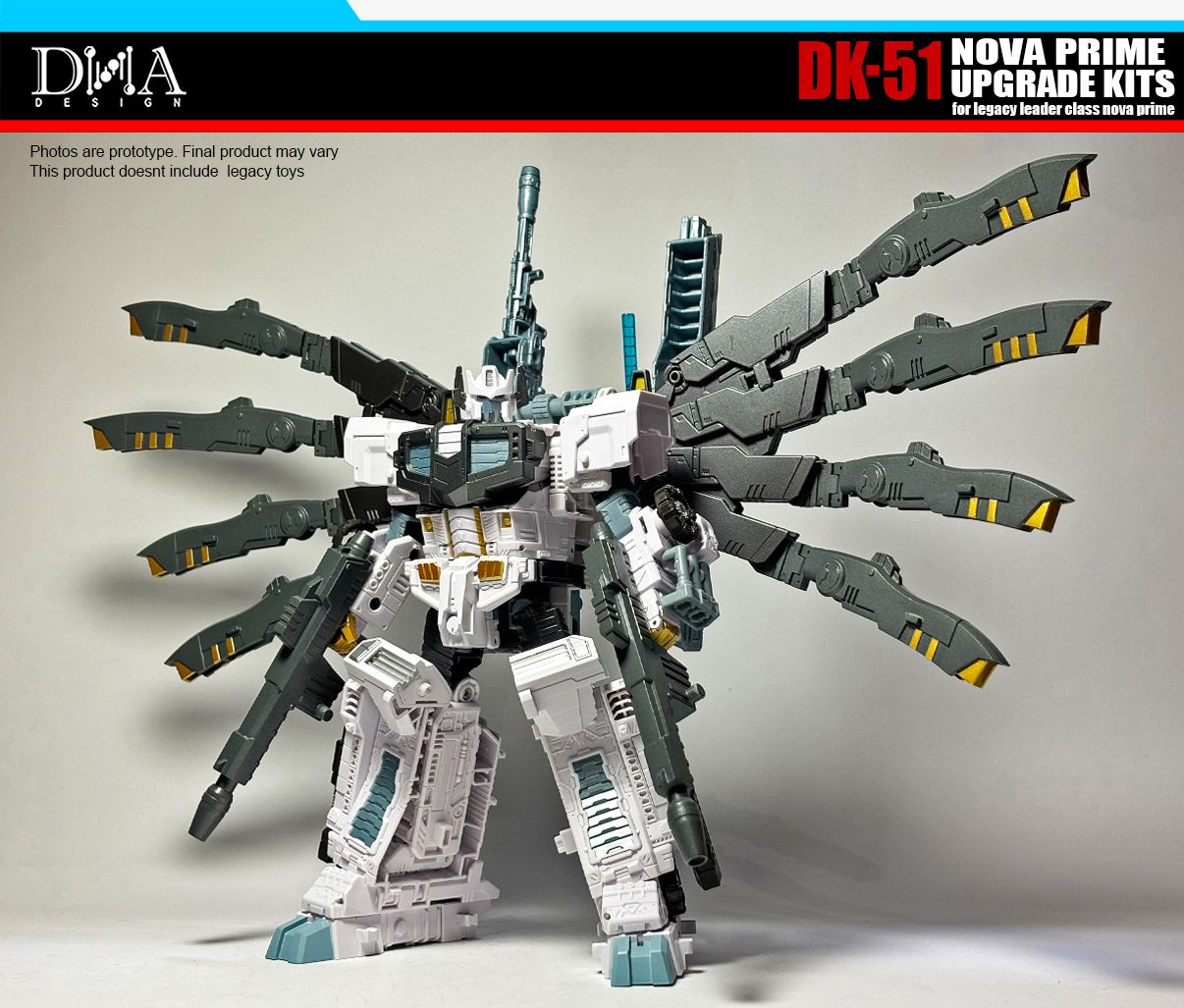 DNA Design DK 51 Upgrade Kit for Nova Prime - Transformers Action Figure Parts - Perfect for Collectors & Custom Builders - Enhance Your Nova Prime Figure Display & Play Experience