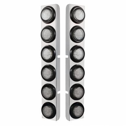 United Pacific 37345 Stainless Steel Air Cleaner Light Box Panel - 12 Cutouts, 2