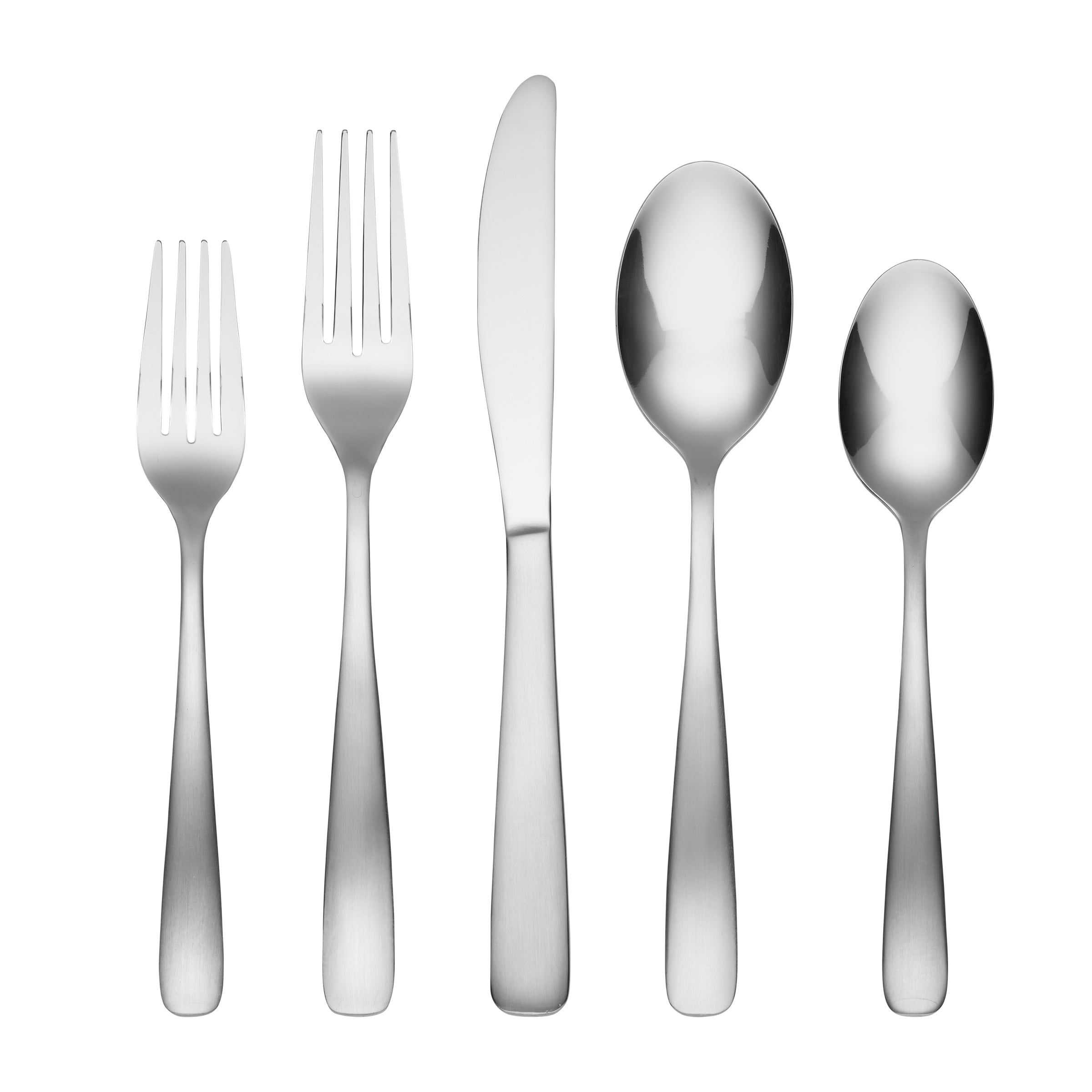 Bourne Satin Mirror 42-Piece Stainless Steel Flatware Set - Elegant Silverware for Dinner Parties, Weddings & Formal Dining