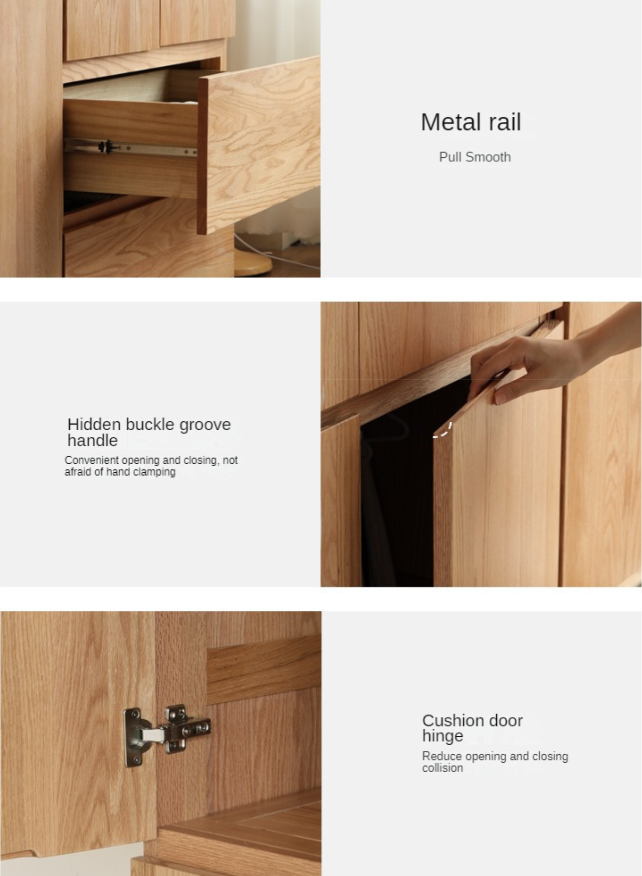 Oak Solid Wood Sectional Wardrobe - Spacious Modular Closet Organizer for Bedroom & Walk-in Closets | Durable Storage Solution for Clothes, Shoes & Accessories