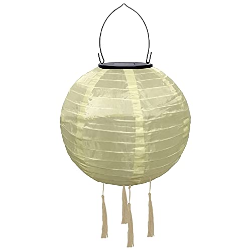 Solar Powered Outdoor Lanterns with 4 Tassels - Waterproof Hanging Garden Lights for Patio, Yard, Wedding & Party Decor - Perfect for Backyard, Porch and Landscape Lighting