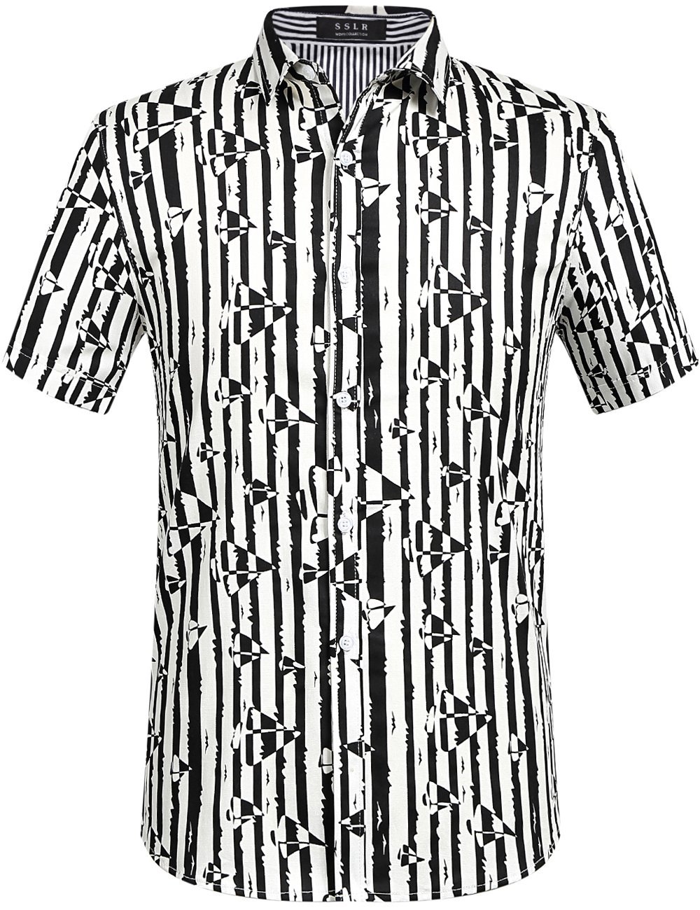 Men's Short Sleeve Button Down Casual Hawaiian Shirts | SSLR Aloha Shirts for Summer, Beach, Vacation & Tropical Parties