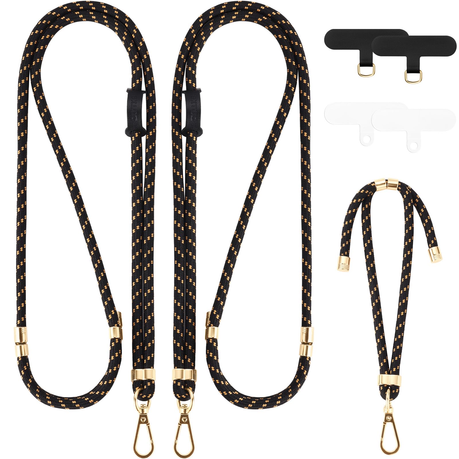 OUTXE 2-Pack Crossbody Phone Lanyard with Wrist Strap & 4 Anti-Theft Tabs - Universal Neck Phone Holder for iPhone, Samsung, Most Smartphones - Perfect for Travel, Work, Gym & Outdoor Activities