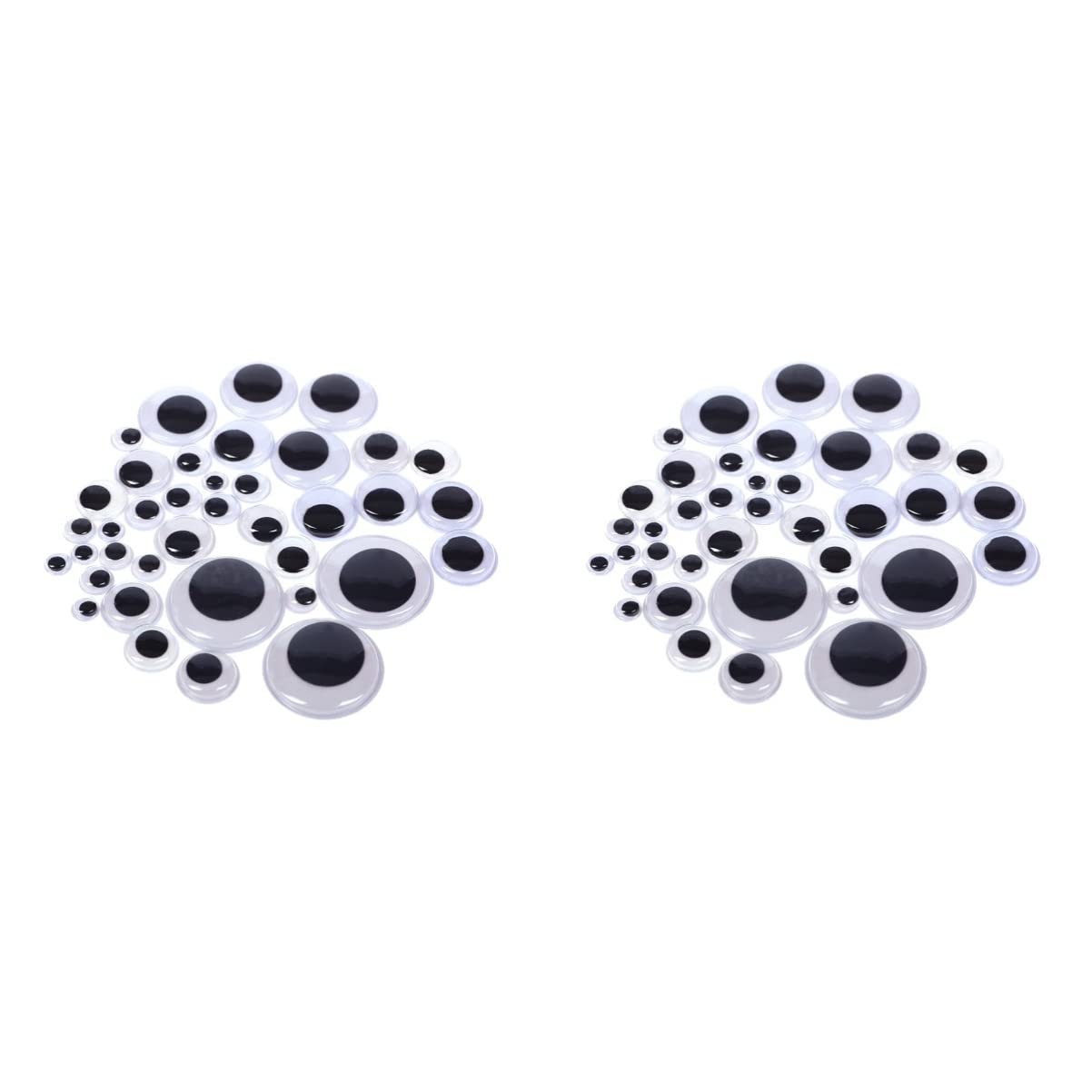 Toyvian 200 PCS Googly Wiggle Eyes - Self-Adhesive Plastic Eye Stickers for Kids Crafts, DIY Animal Toys, and School Projects - Perfect for Children's Art Activities, Puppet Making, and Creative Play