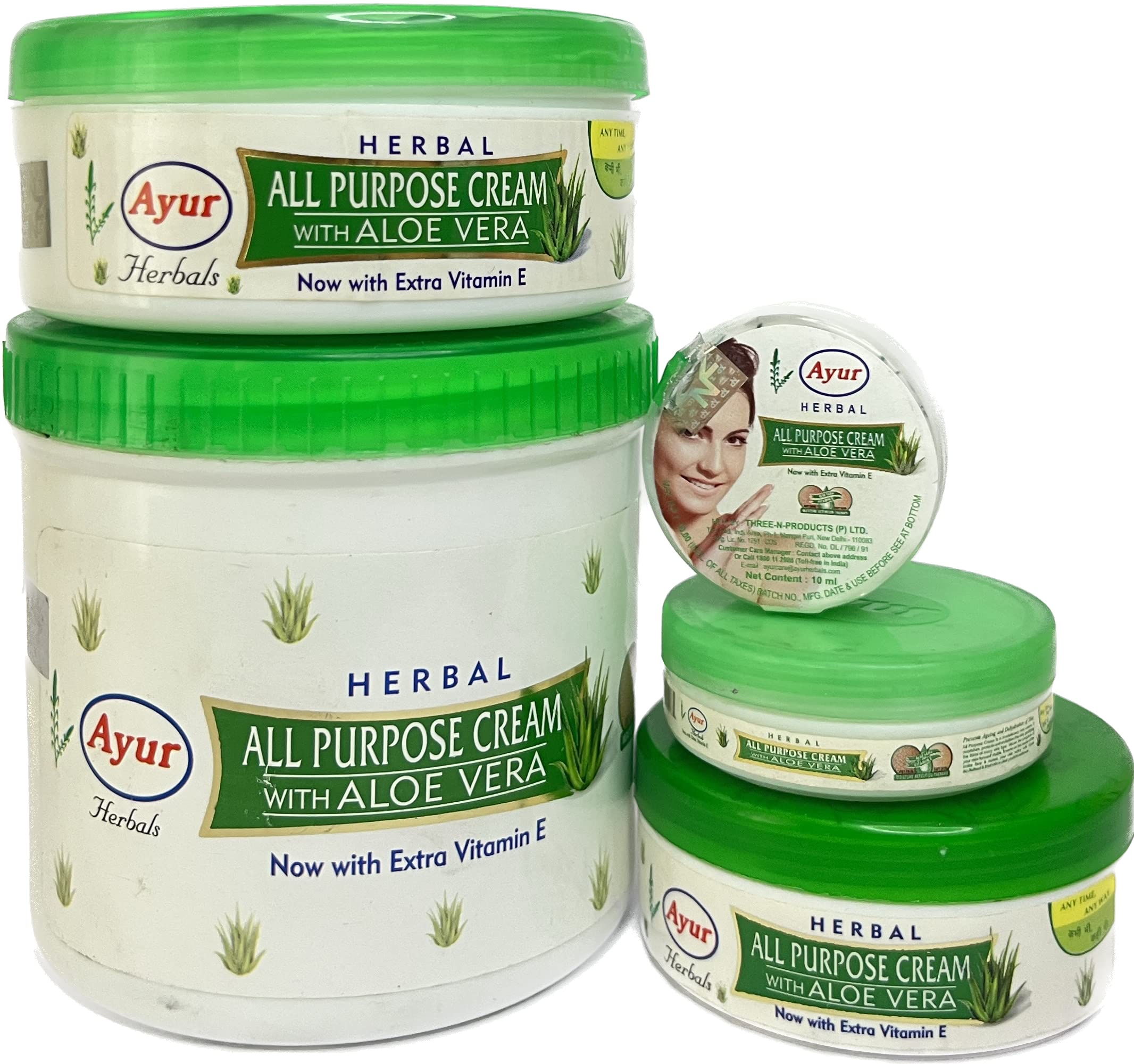Ayur Herbals Herbal All Purpose Cream with Aloe Vera - 200ml | Natural Moisturizer for Dry Skin, Face & Body | Perfect for Daily Hydration & After Sun Care