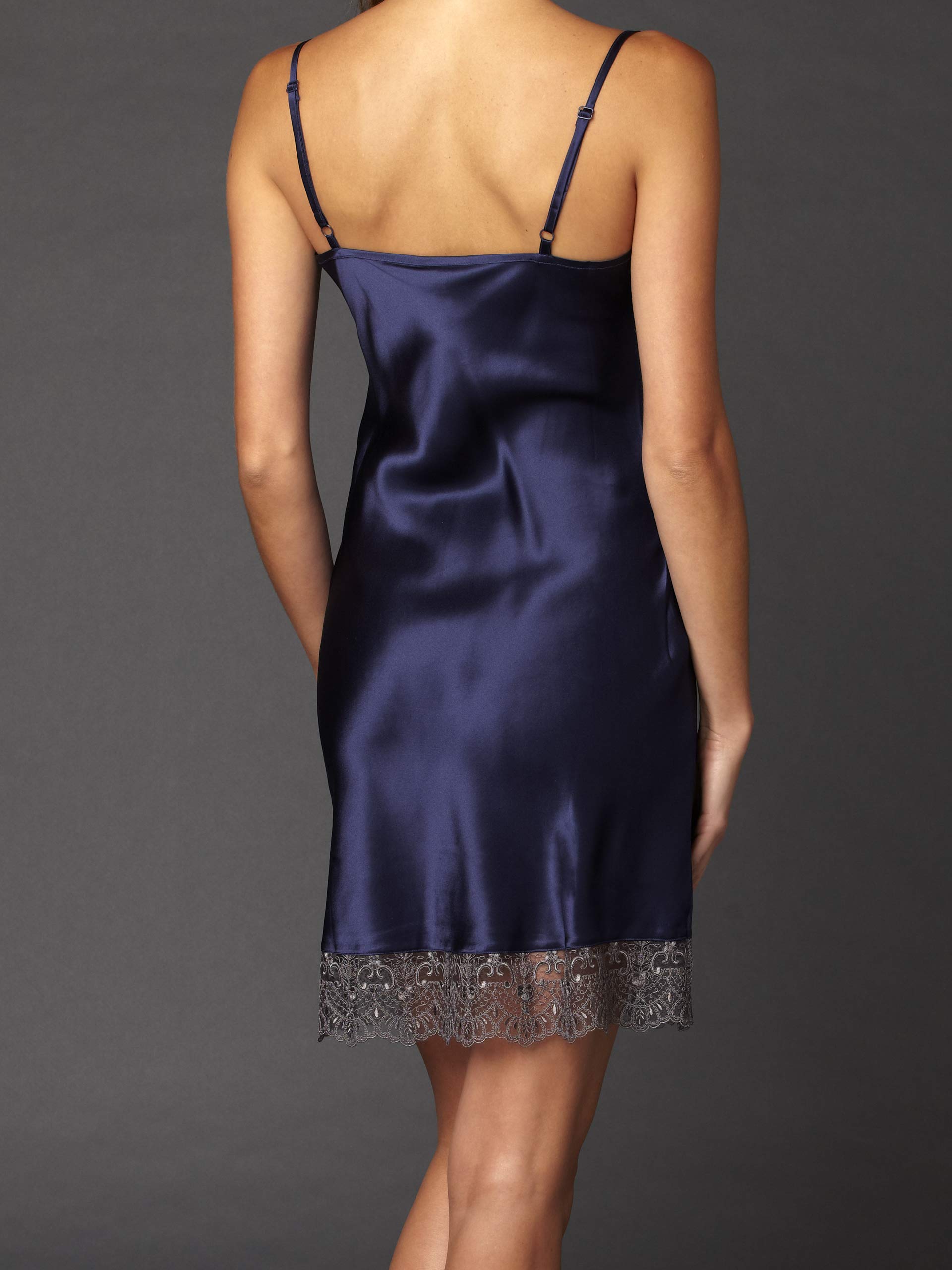 Women's Silk Chemise with Embroidered Lace - Camille Collection Sleepwear & Lingerie Set | Beautiful Gift Packaging for Valentine's Day, Anniversary or Bridal Shower