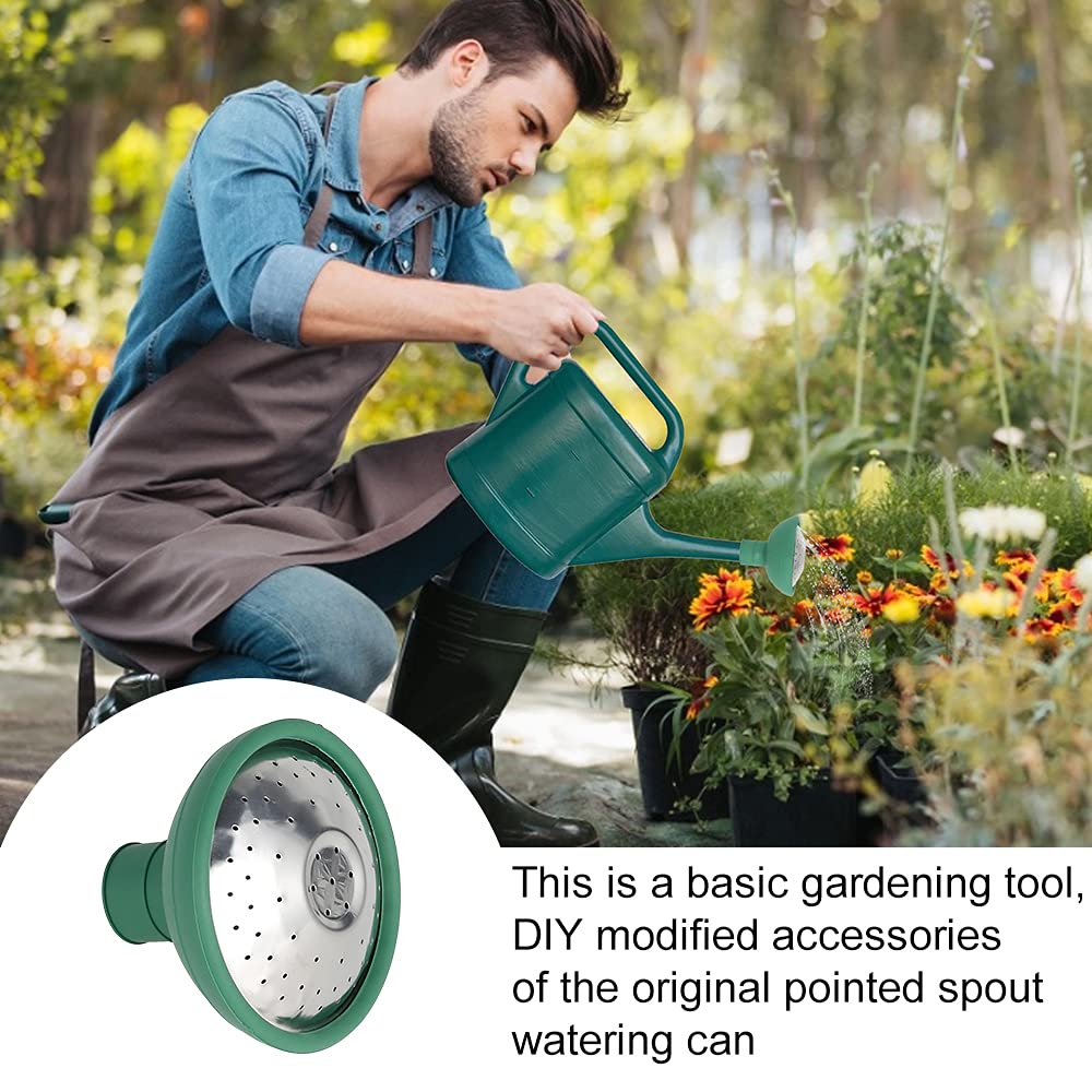 Fyrome Universal Metal & Rubber Garden Watering Can Rose Head Nozzle - 2 Pack Replacement Spout Cap for Most Watering Jugs | Perfect for Indoor Plants, Outdoor Flowers, and Lawn Care