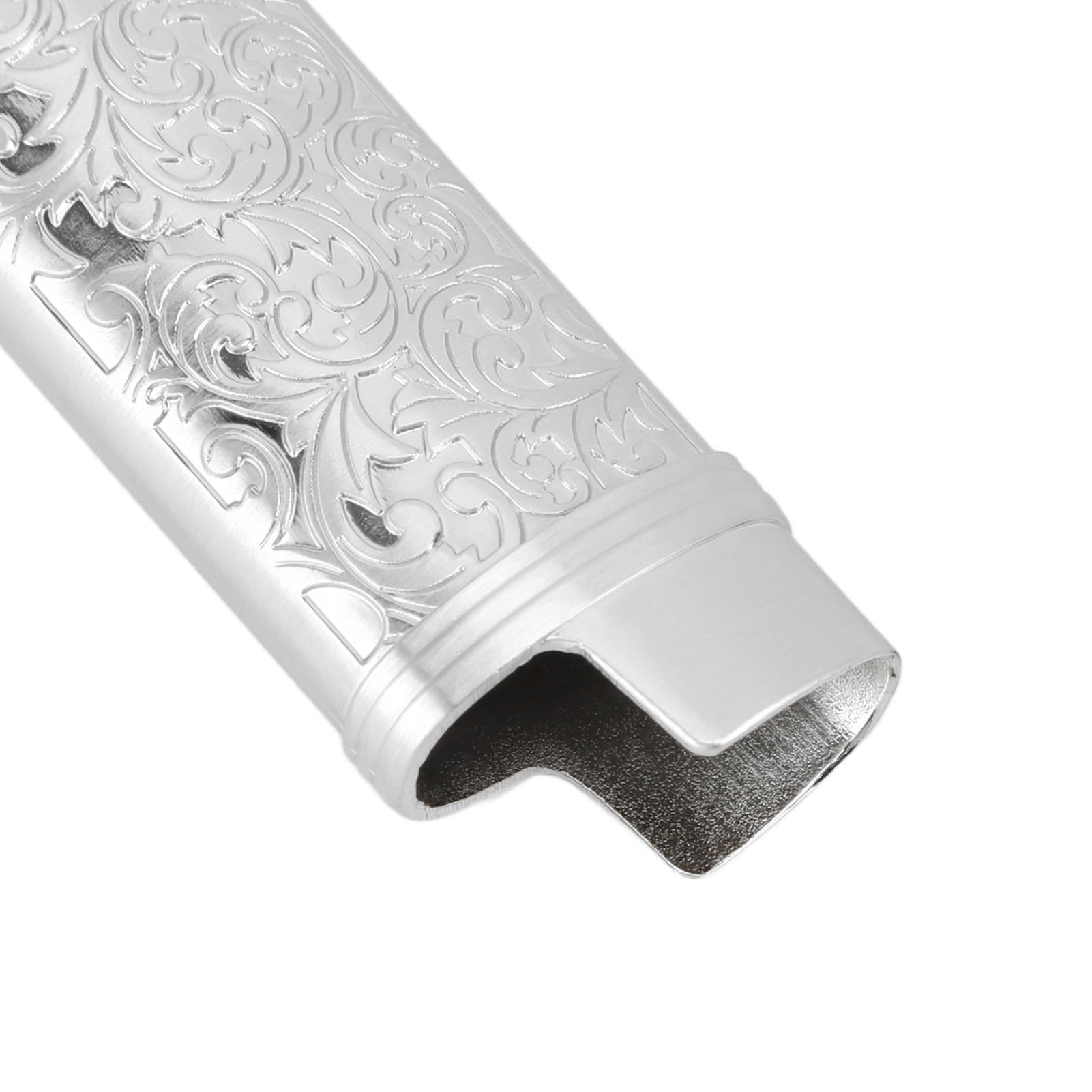 Vintage Floral Zinc Alloy Lighter Case - 2PCS Reusable Metal Cover for Everyday Use