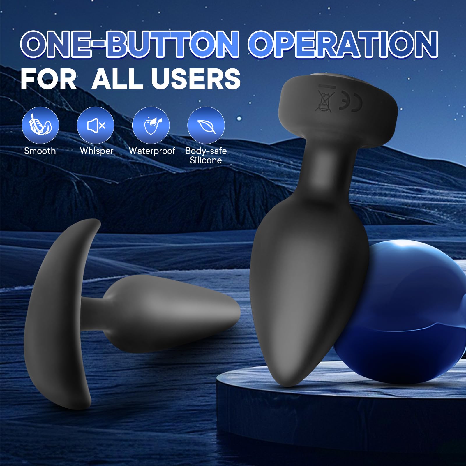 Premium 3Pcs Silicone Anal Plug Training Kit with Remote Control & 10 Vibration Modes - Adult Sex Toys for Men, Women & Couples - Perfect for Solo Play, Couples Fun & BDSM Exploration