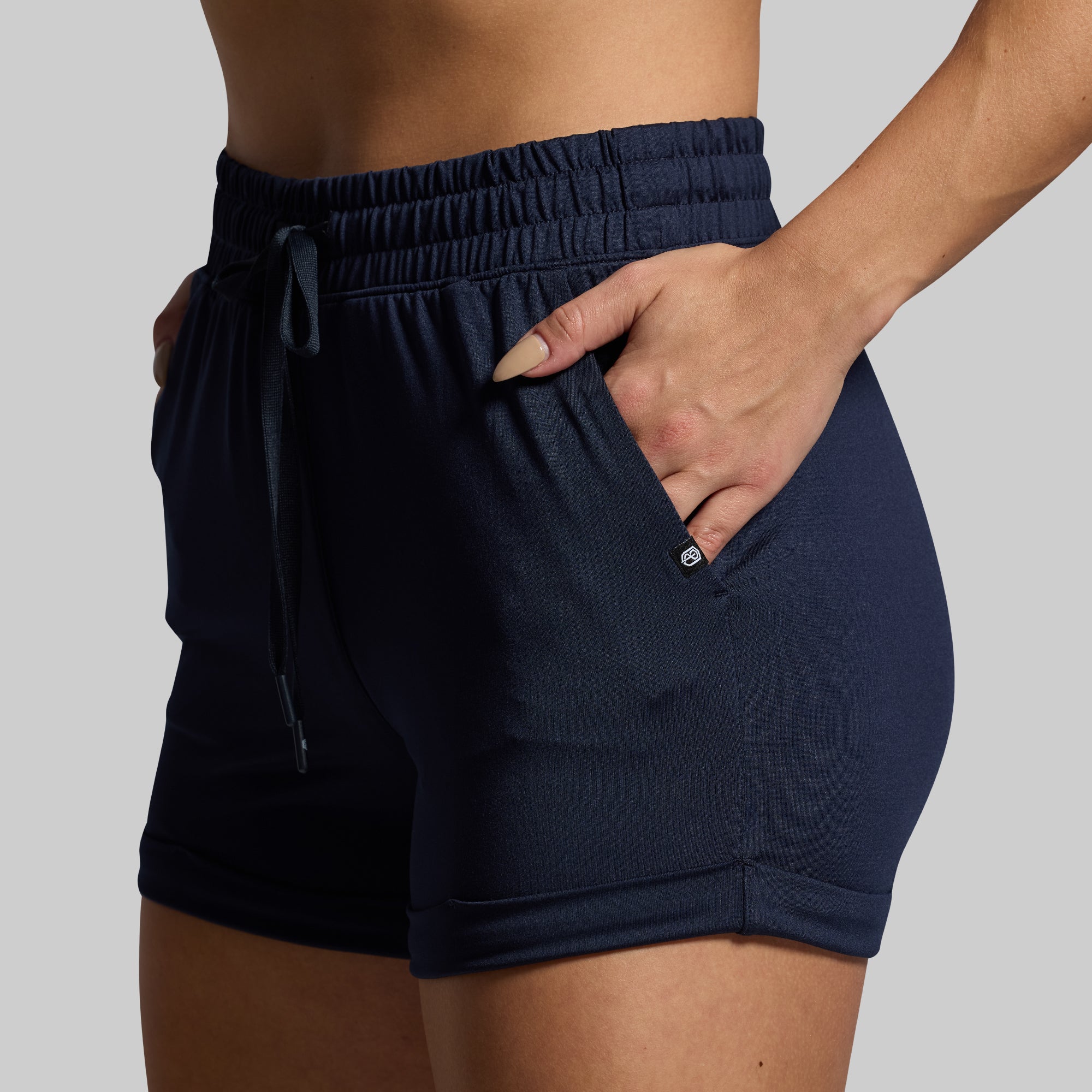 Women's Lounge Shorts 2.0 - Comfortable Stretchy Sleep & Yoga Pants (BP Navy) - Perfect for Relaxing at Home, Lounging & Light Workouts