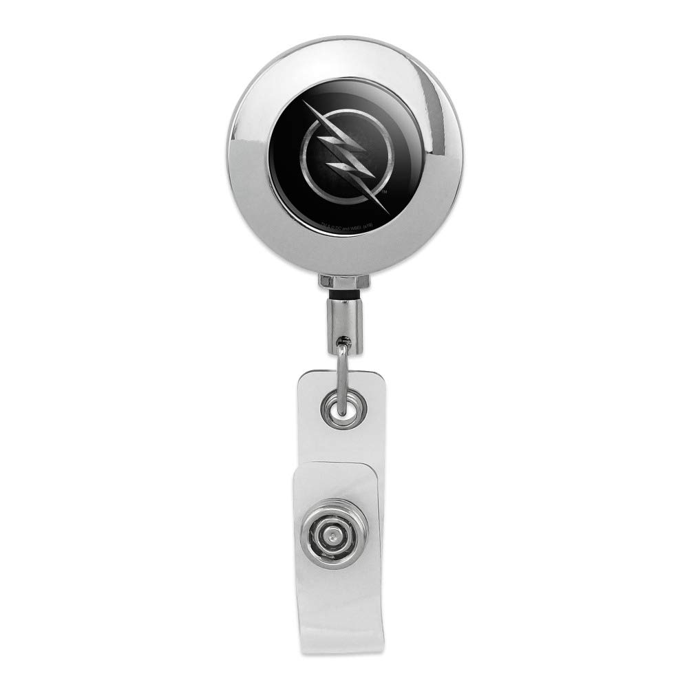 The Flash TV Series Zoom Logo Retractable ID Badge Reel - Premium Metal Chrome Card Holder Clip for Work, Conventions & Cosplay
