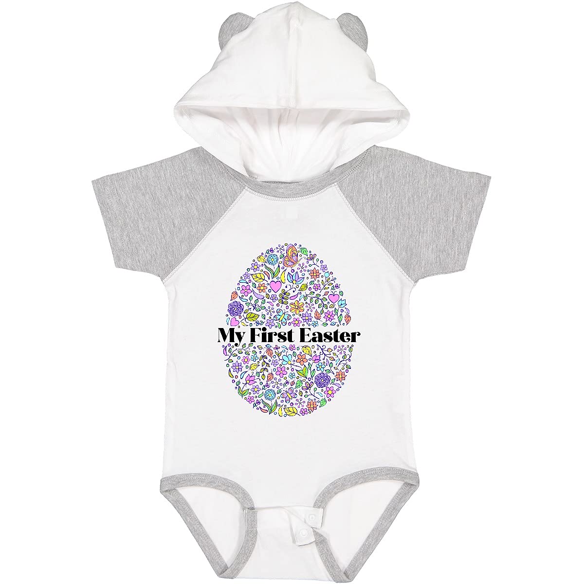 Inktastic My First Easter Egg Outfit for Girls Baby Bodysuit - Cute Easter Outfit for Baby Girls, Soft Cotton Infant Onesie - Perfect for Easter Photos, Church, Family Gatherings & Spring Celebrations