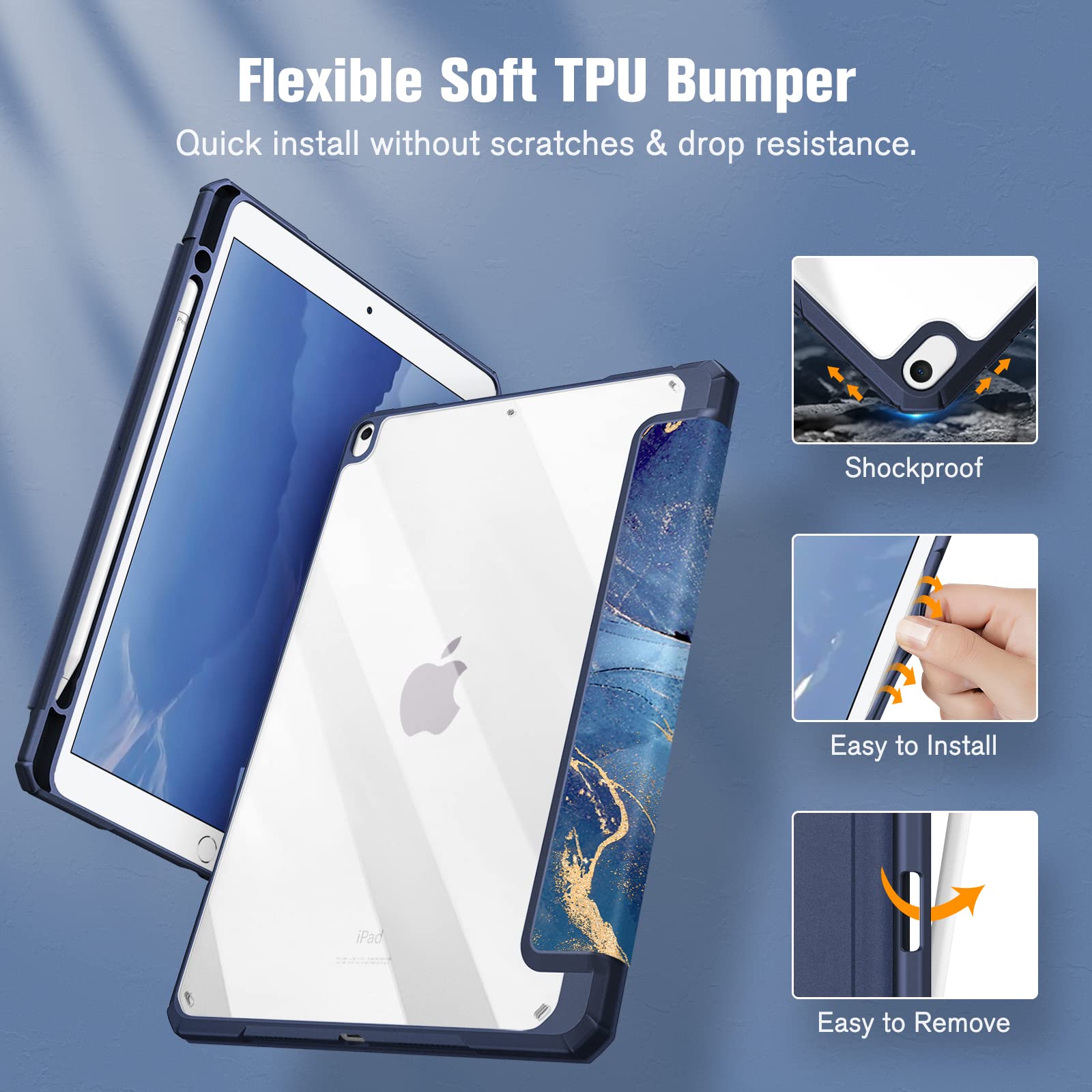 Fintie Hybrid Slim Shockproof Case for iPad Air 3 (2019) & iPad Pro 10.5
