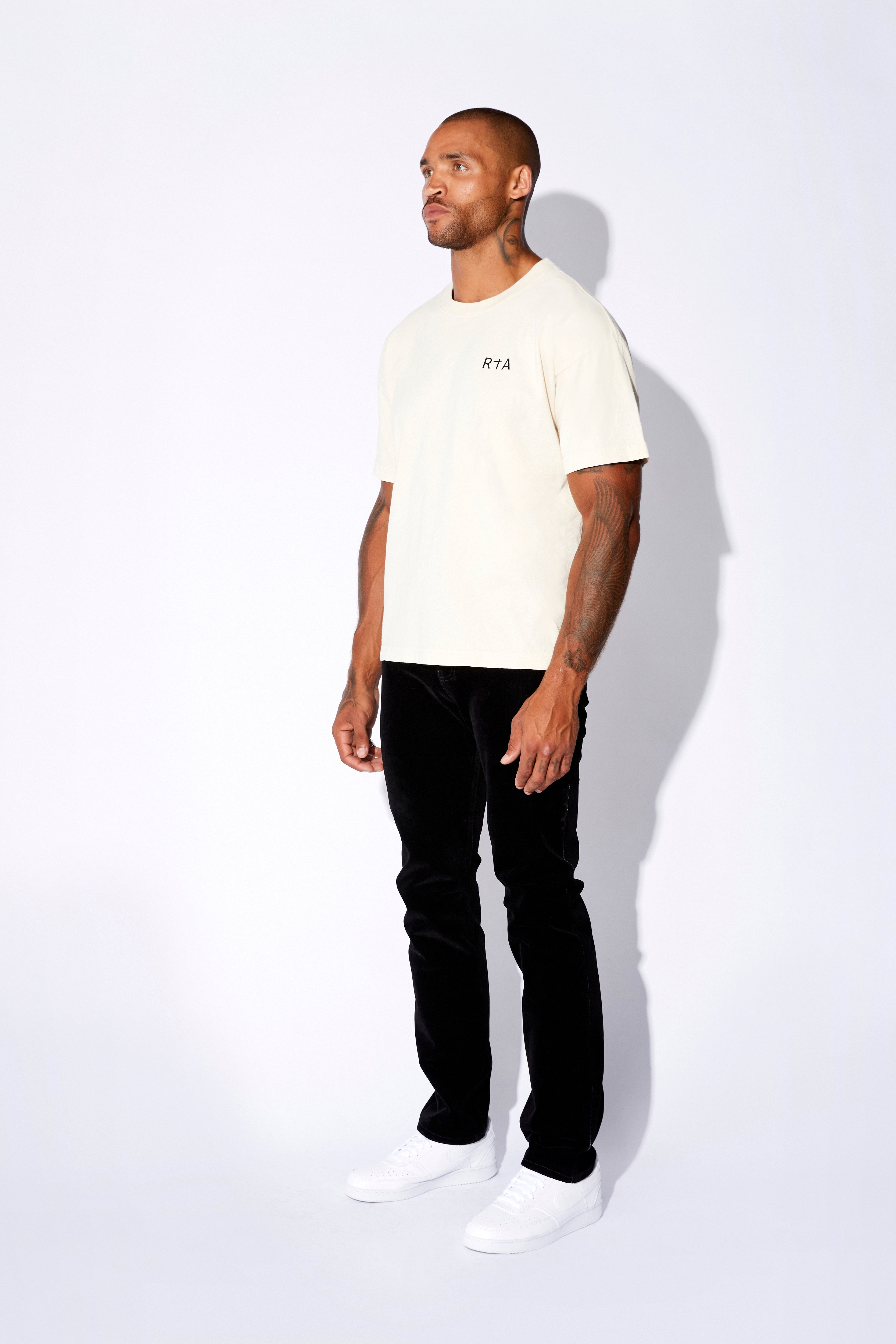 Colin Men's Short Sleeve T-Shirt with Chest Logo - Comfortable Casual Tan Cotton Tee for Everyday Wear, Street Style & Summer Outfits