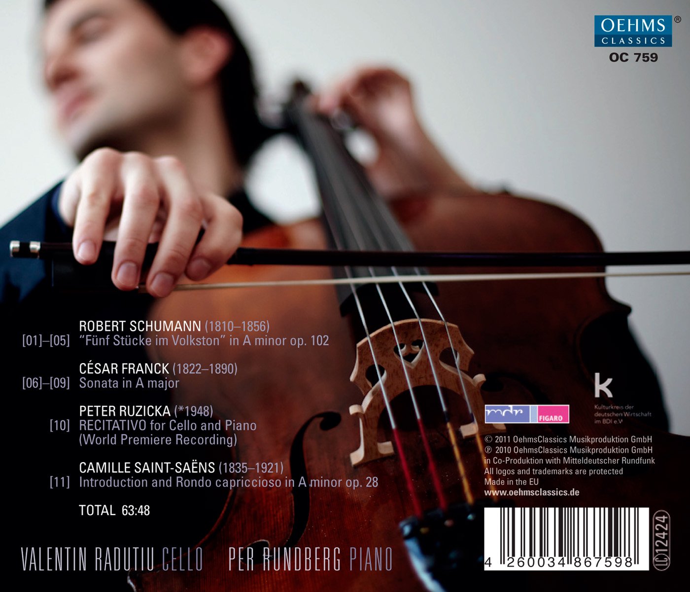 Schumann Franck Ruzicka Saint-Saens Cello Works - Classical Cello Music Collection for Relaxation, Study & Romantic Evenings