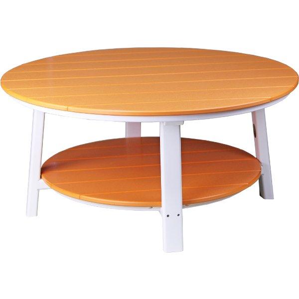 Poly Deluxe Conversation Table - Modern Round Coffee Table for Living Room, Office & Lounge - Perfect for Small Spaces & Stylish Home Decor