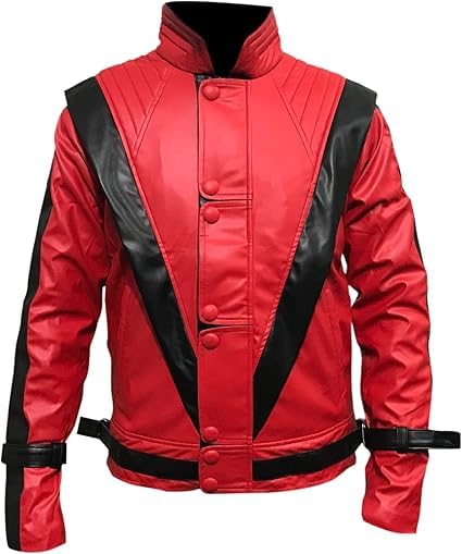 Boys Red Leather Jacket - Kids Thriller Style Jacket for Cool Outfits | Perfect for Halloween, Parties & Everyday Wear