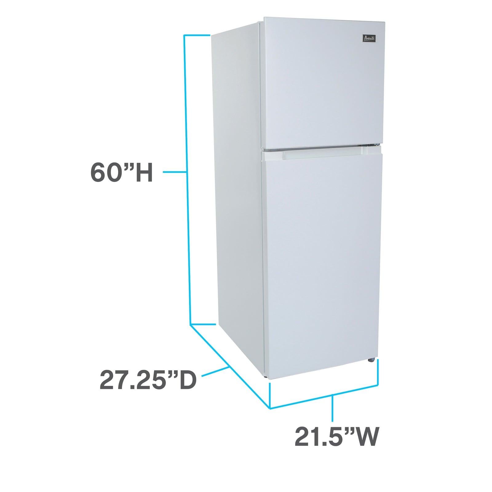 Avanti FF1010D0W 10.1 Cu. Ft. Frost Free Compact Refrigerator for Apartments & Small Spaces - Energy Efficient White Mini Fridge - Perfect for Dorms, Offices, Studios & Tiny Homes