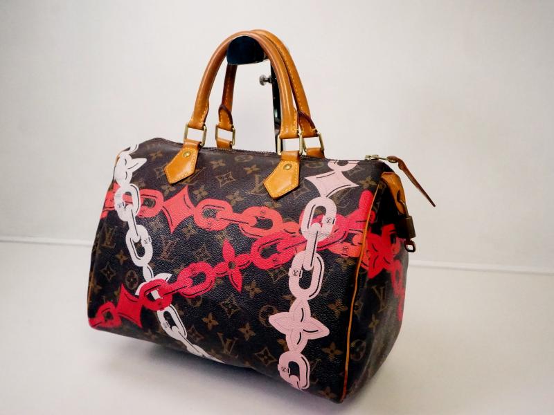 Authentic Pre-Owned Louis Vuitton Monogram Bay Speedy 30 Handbag - Limited Edition Rose Ballerine Poppy (M41989 220053) | Luxury Vintage Crossbody Bag for Women, Perfect for Travel & Everyday Use