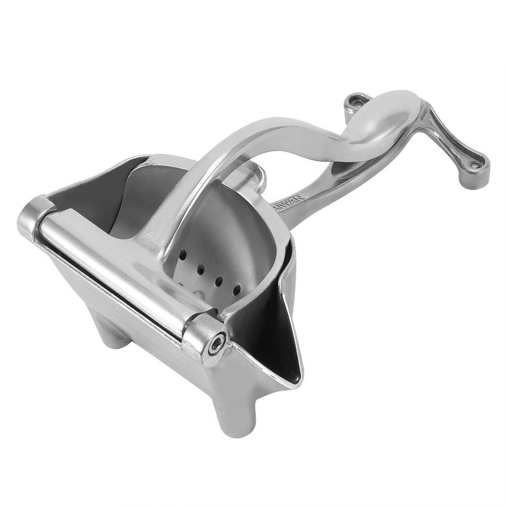 Stainless Steel Portable Fruit Press & Lemon Squeezer - Hand Cider Press for Juicing Apples, Oranges, Berries - Perfect for Home Kitchen, Camping & DIY Juice Making
