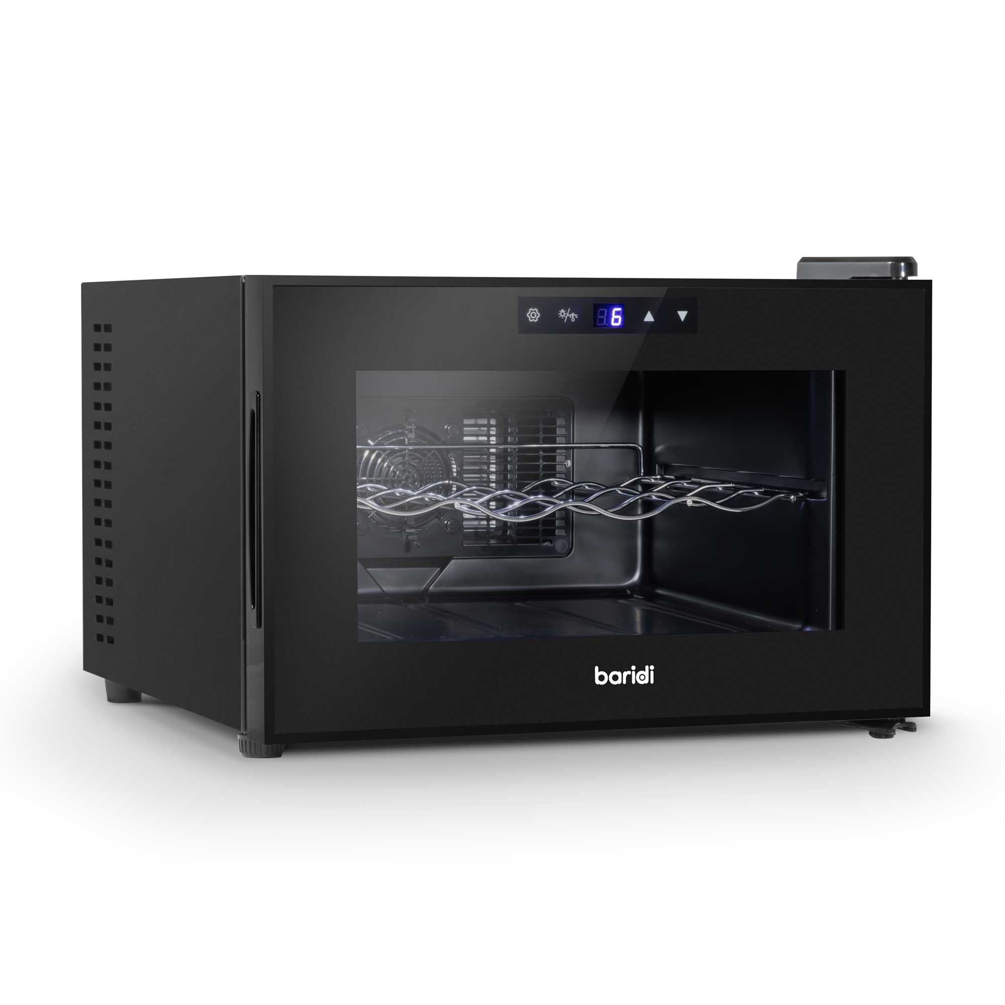 Baridi 8 Bottle Thermoelectric Wine Cooler - Adjustable Temperature 5-18°C, Touch Control, Compact Tabletop Design - Perfect for Home, Office, or Restaurant Wine Storage