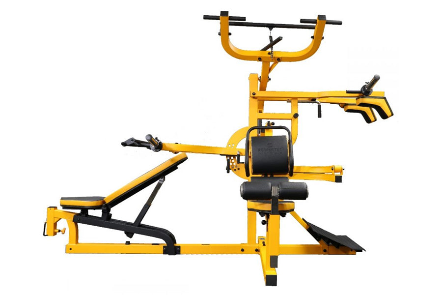 Powertec Workbench Multisystem Home Gym - Heavy Duty Strength Training Equipment for Full Body Workouts (Yellow) | Perfect for Home Gym, Garage Workouts & Fitness Enthusiasts