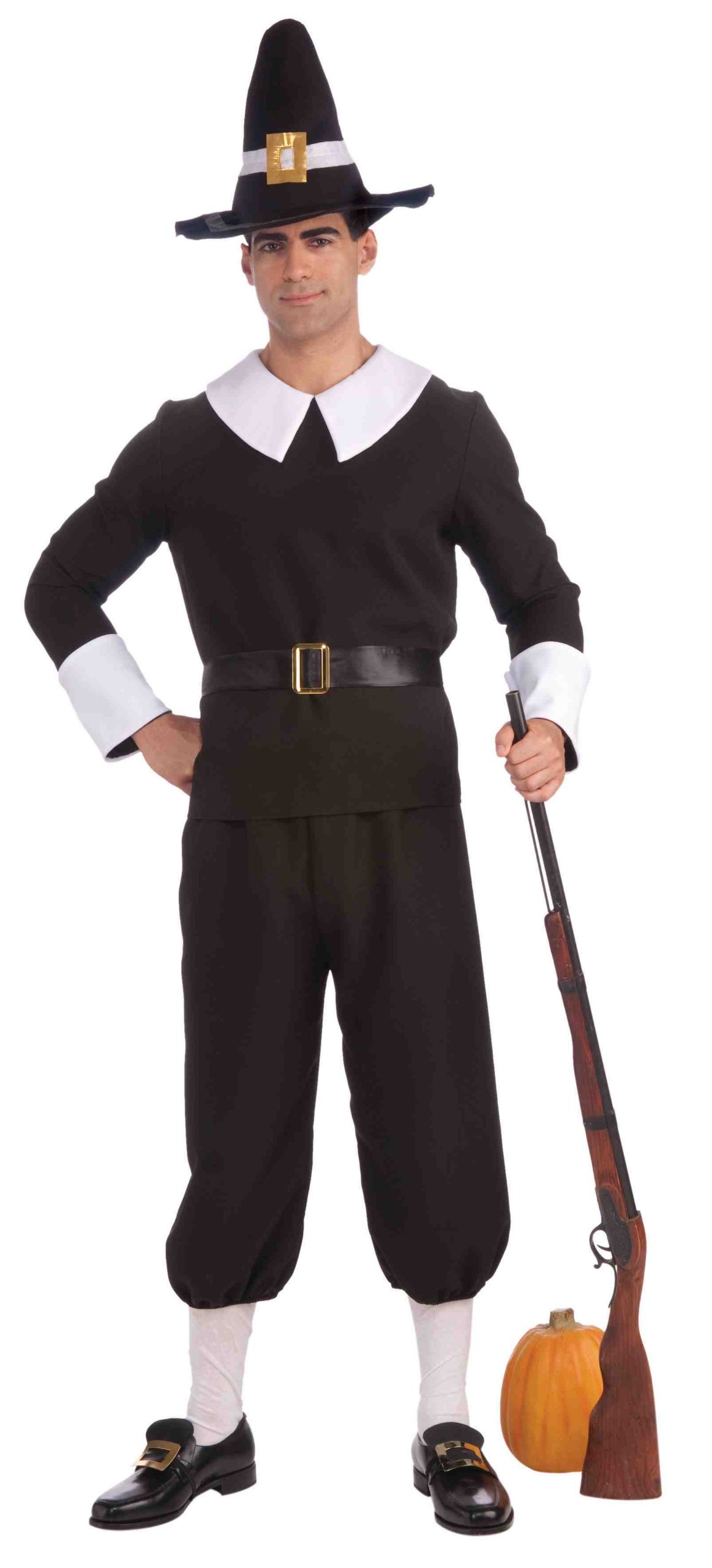 Plymouth Pilgrim Man Costume for Adults - Authentic Colonial Thanksgiving Outfit for Historical Reenactments & Halloween Parties