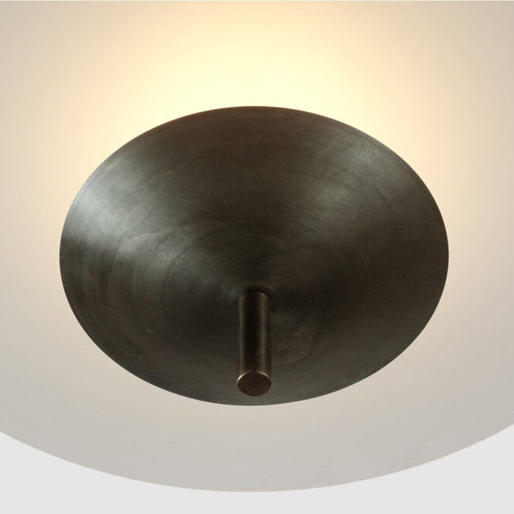 BEN TOVIM DESIGN Anodised Black Reflector Round Pendant Light - 2 Size Options | Modern Ceiling Lighting for Living Room, Bedroom & Dining Area