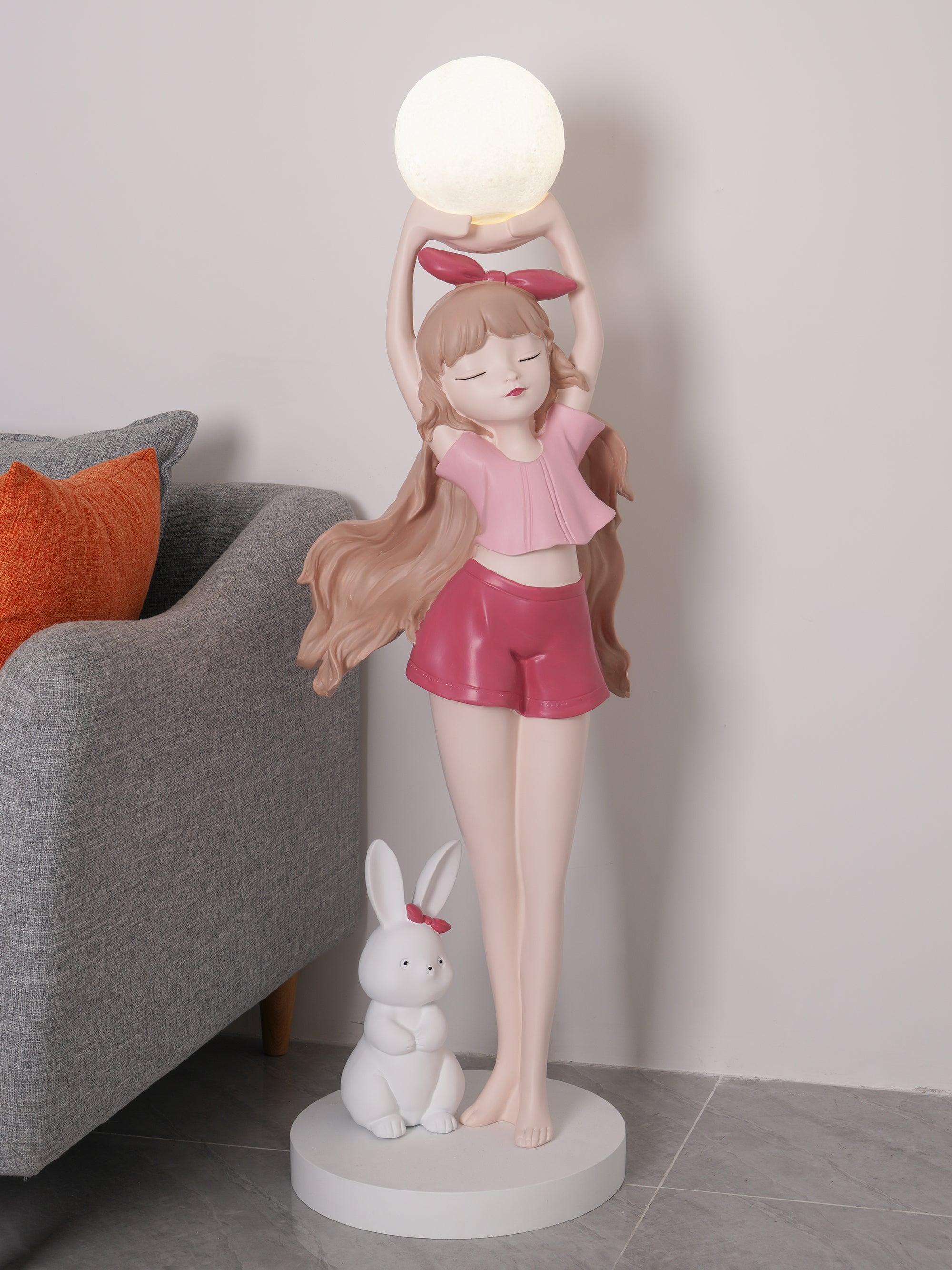 Elegant Ballet Girl Floor Lamp - Adjustable LED Dancer Light for Bedroom, Living Room & Nursery - Perfect for Kids Room Decor & Dance Studio Lighting