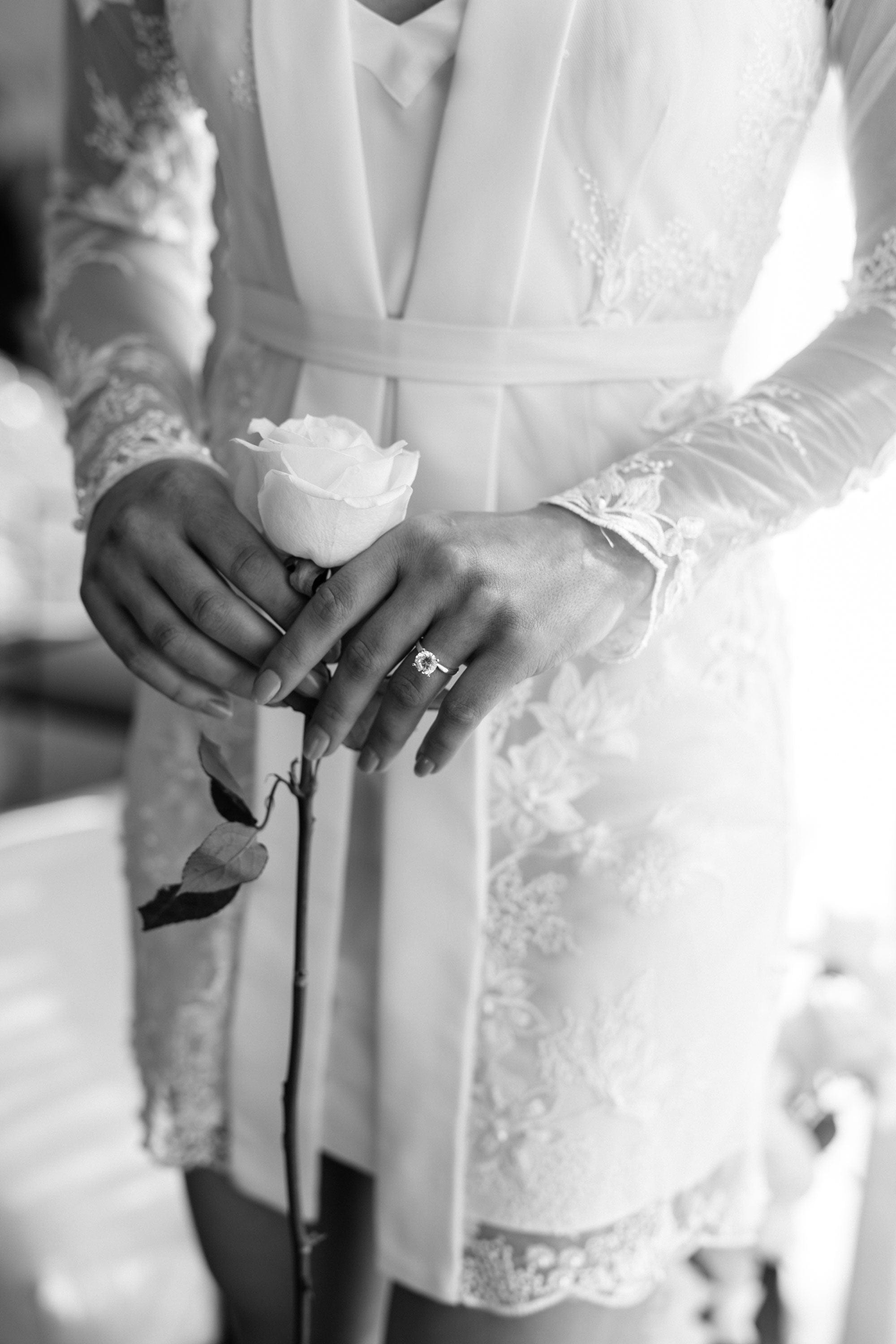 Grace Pearl Beaded Bridal Robe with Slip - Elegant Lace Wedding Gown Cover Up for Bride, Bridesmaids & Photoshoots - Perfect for Getting Ready, Ceremony & Honeymoon
