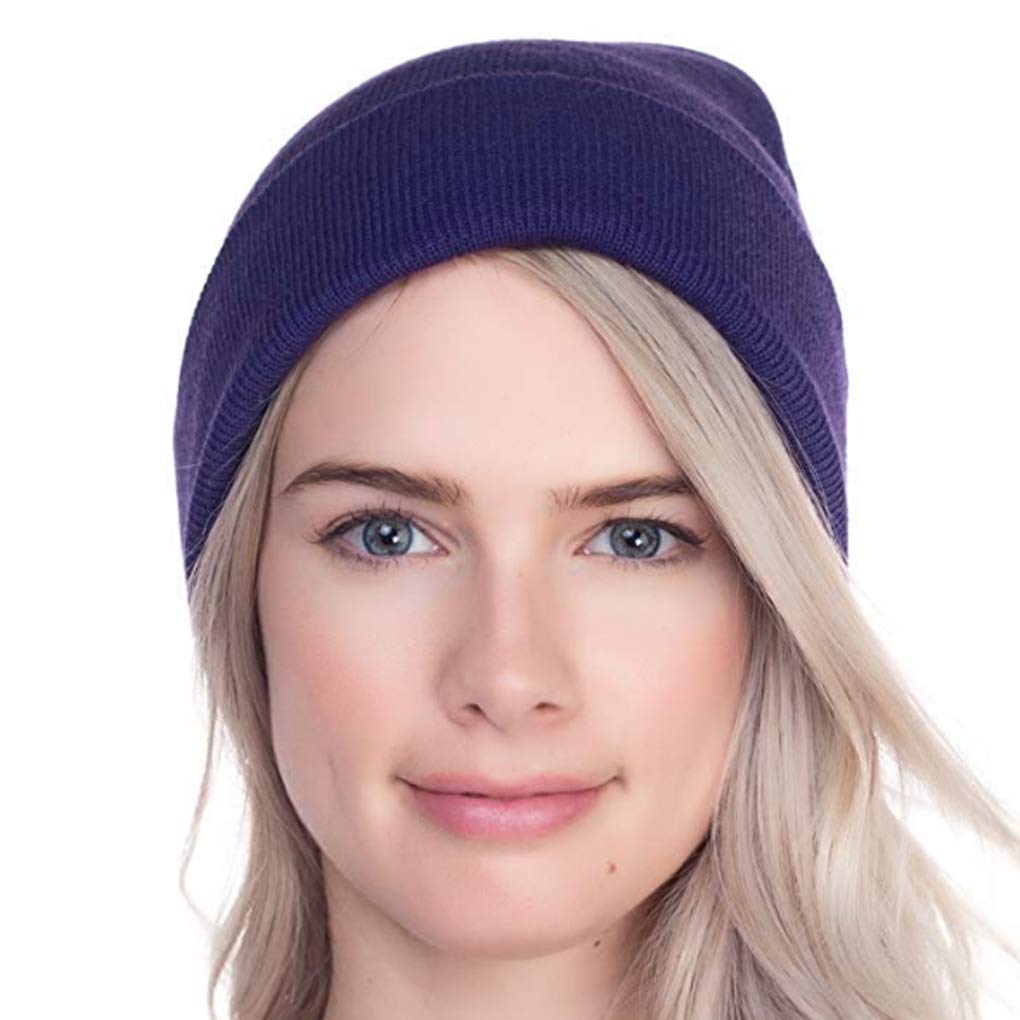 Silverfever Unisex Cuffed Skull Knit Beanie - Warm Winter Hat for Men & Women - Perfect for Skiing, Snowboarding & Cold Weather Activities