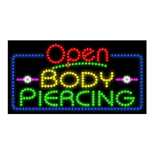 LED Body Piercing Dots Sign #25558 - Glow in the Dark Body Jewelry for Nightclubs, Raves & Parties