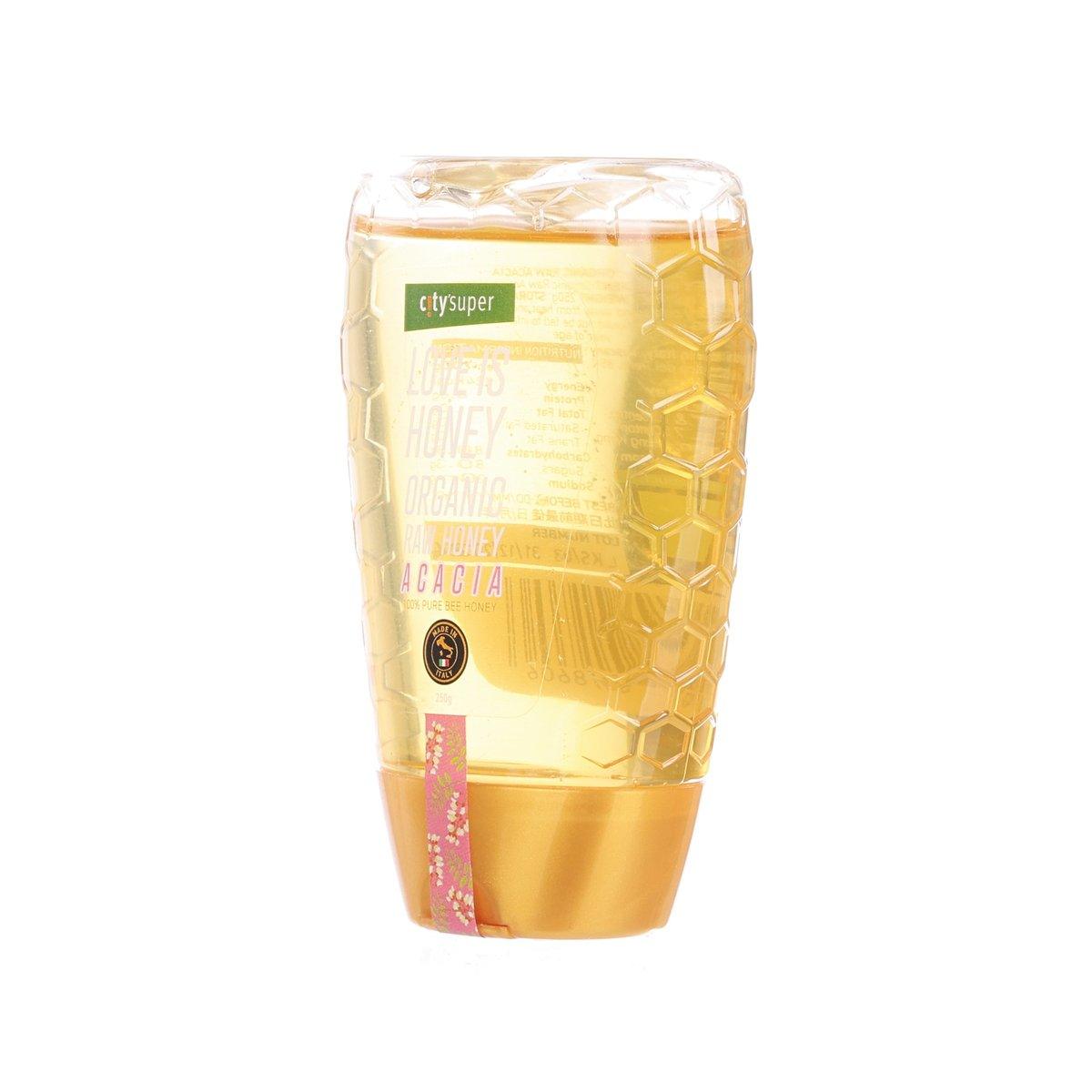 Organic Raw Acacia Honey - Pure, Natural & Unfiltered (250g) Squeeze Bottle | Great for Tea, Yogurt, Baking & Healthy Snacks