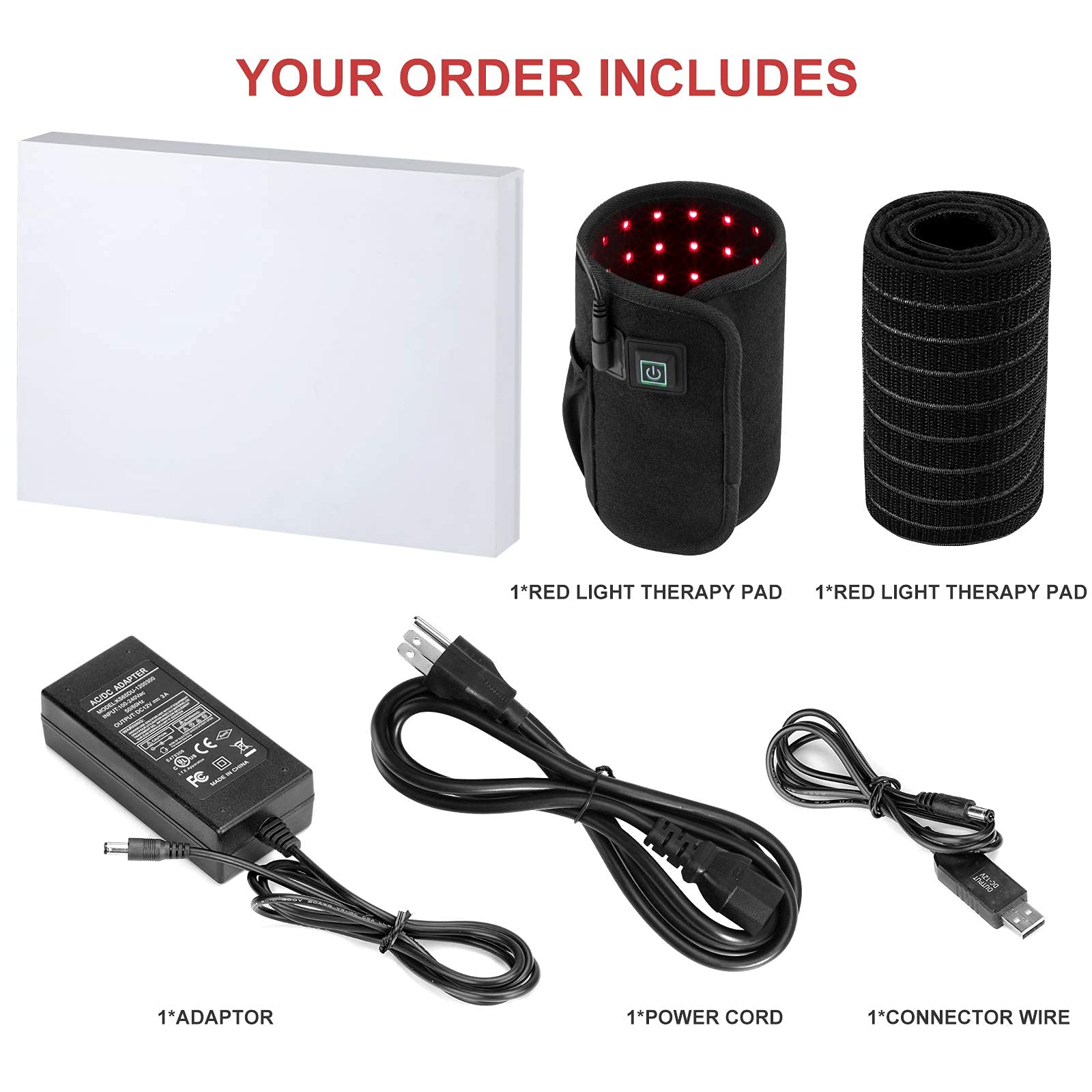 Red Infrared Light Therapy Device - 660nm LED & 850nm Near-Infrared Pain Relief Belt for Waist & Body | Portable Home Use for Muscle Recovery, Joint Pain, and Skin Rejuvenation