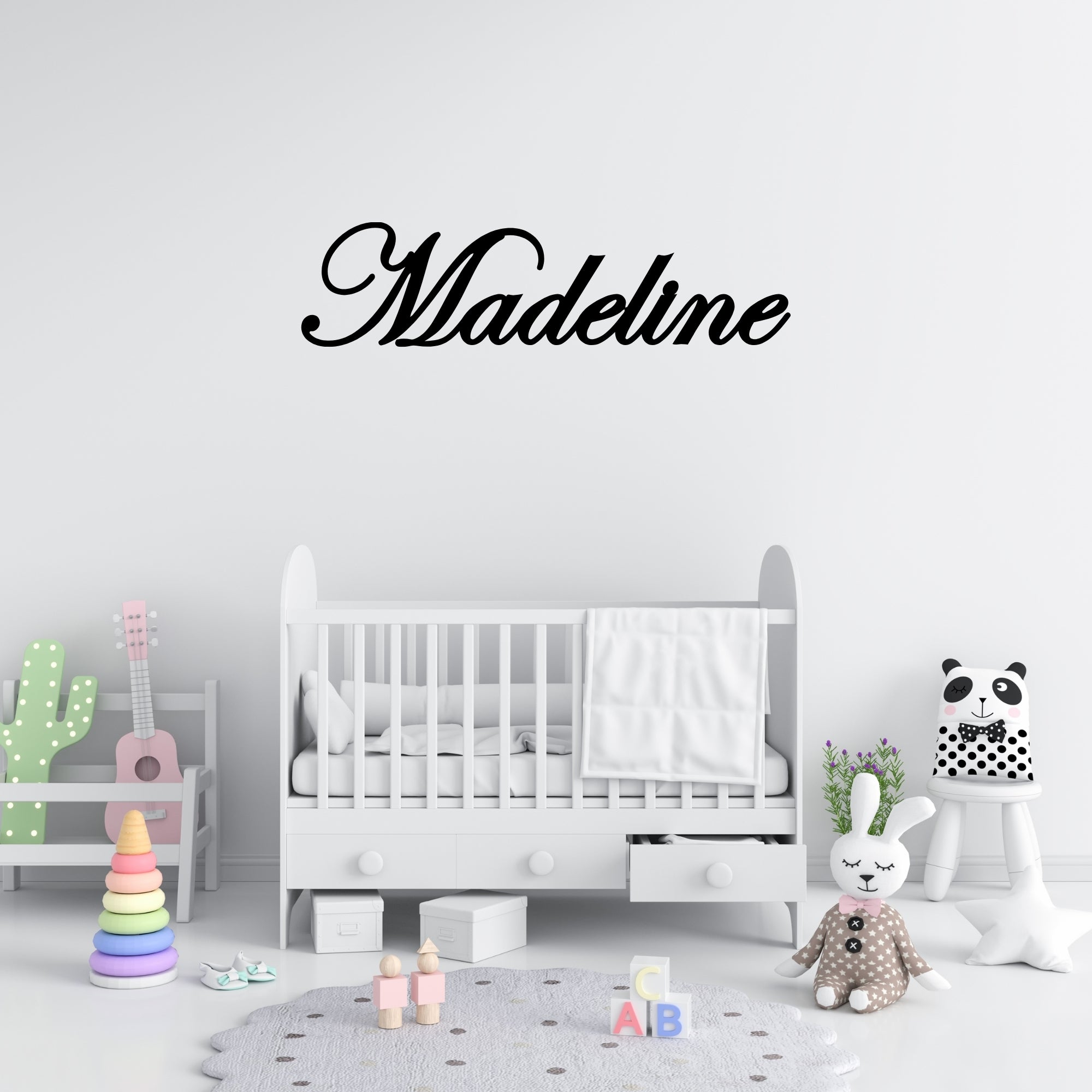 Custom Metal Wall Sign for Nursery - Elegant Cursive Lettering - Perfect for Baby Room Decor & Gender Reveal Gifts