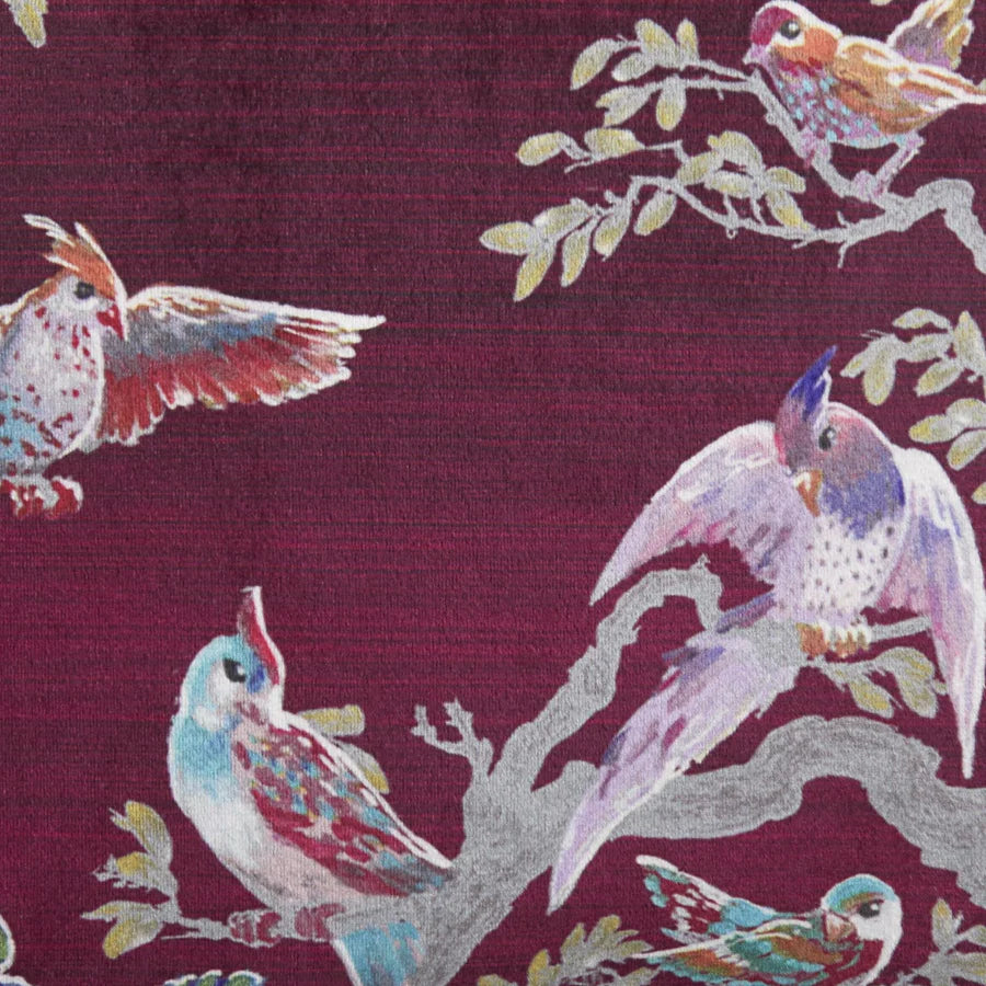 Laurence Llewelyn Bowen Birdity Absurdity Decorative Throw Pillow Cover - Pink Floral Design Home Decor for Living Room, Bedroom & Sofa