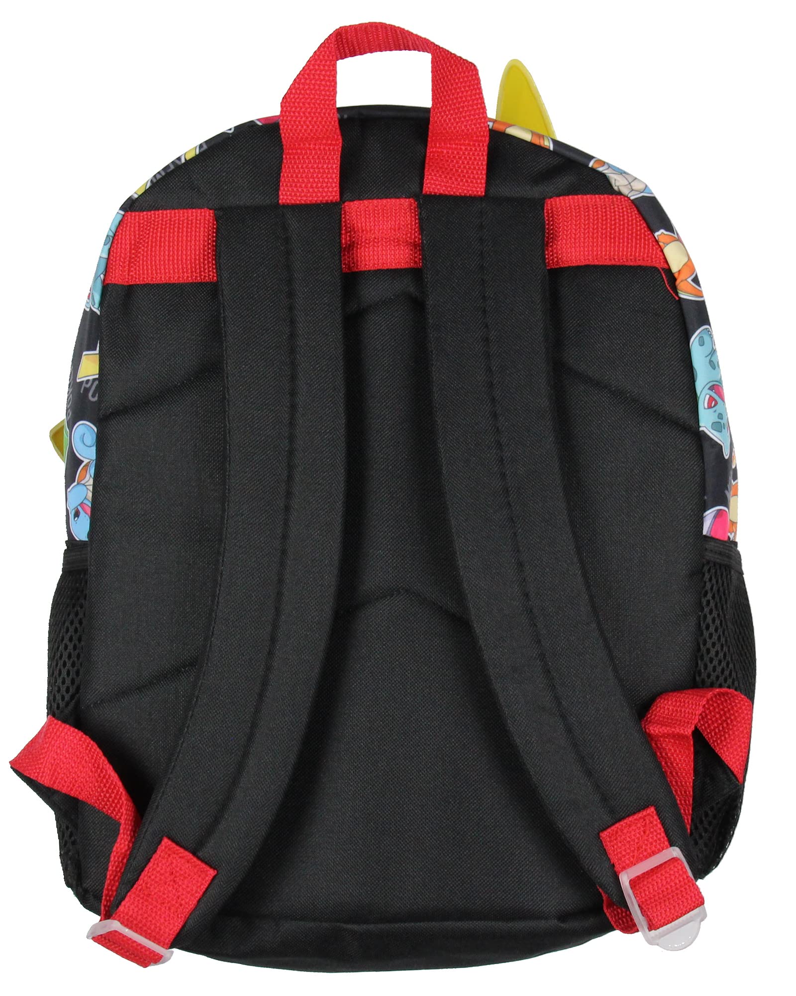 Pokemon 3D Character Backpack - Pikachu, Bulbasaur, Squirtle & Charmander 14 Inch Kids School Bag for Travel, Hiking & Daily Use