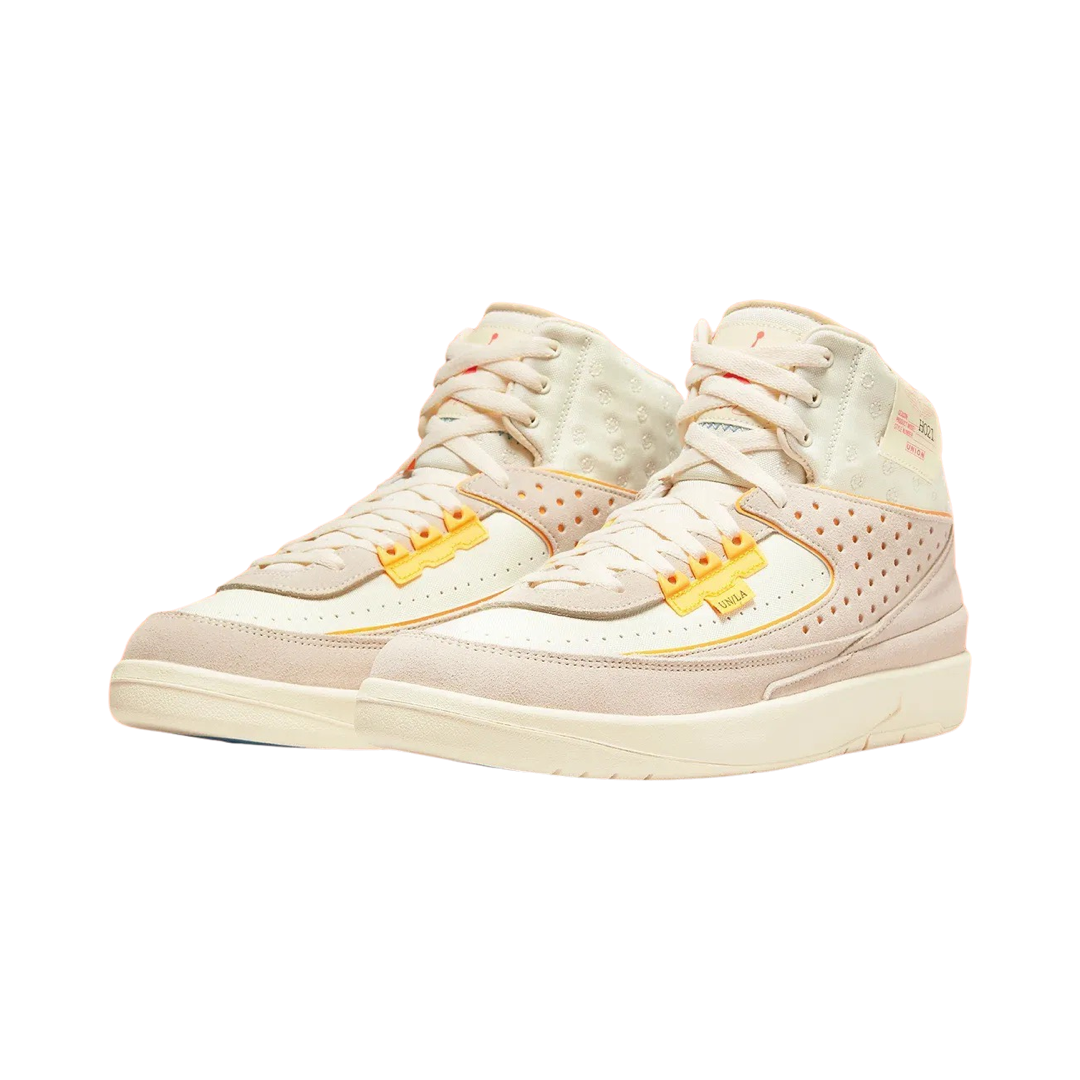 Air Jordan 2 SP x Union Rattan Siren Red Sneakers - Men's Basketball Shoes for Streetwear & Casual Style - Perfect for Urban Fashion, Gym Workouts, and Sneaker Collectors