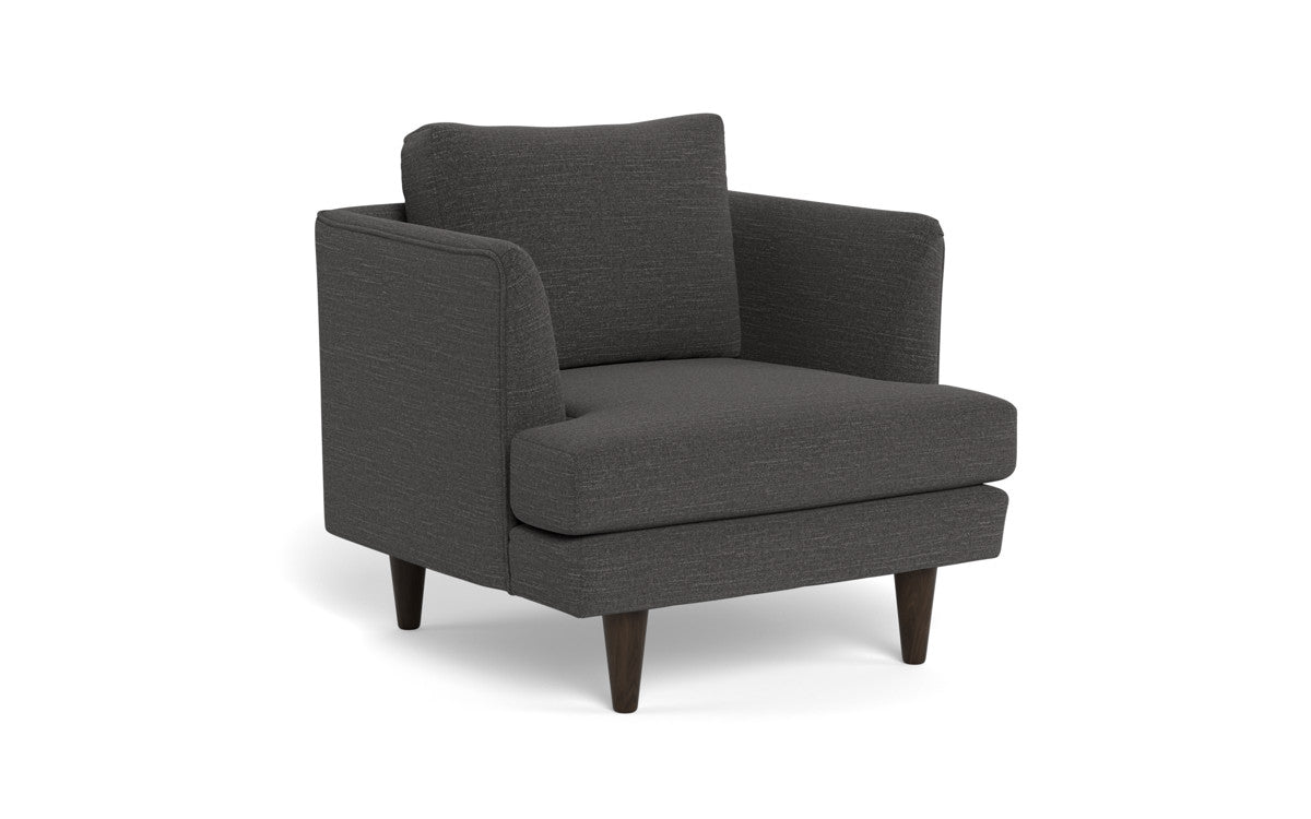 Rainey 35 Armchair - Modern Accent Chair for Living Room, Bedroom & Office - Comfortable Upholstered Lounge Chair with Wooden Legs - Perfect for Reading, Relaxing & Home Decor