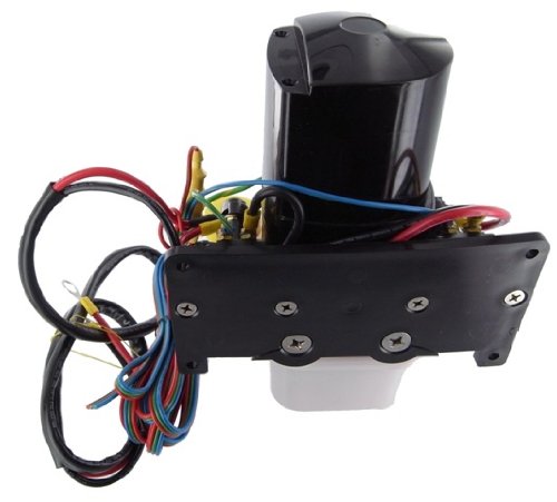 Complete Side Mount Tilt Trim Motor Replacement for Mercruiser 14336A20 & 14336A8 - Includes Pump, Reservoir, Solenoids & Wiring - Perfect for Boat Hull Mounting & Marine Engine Repair