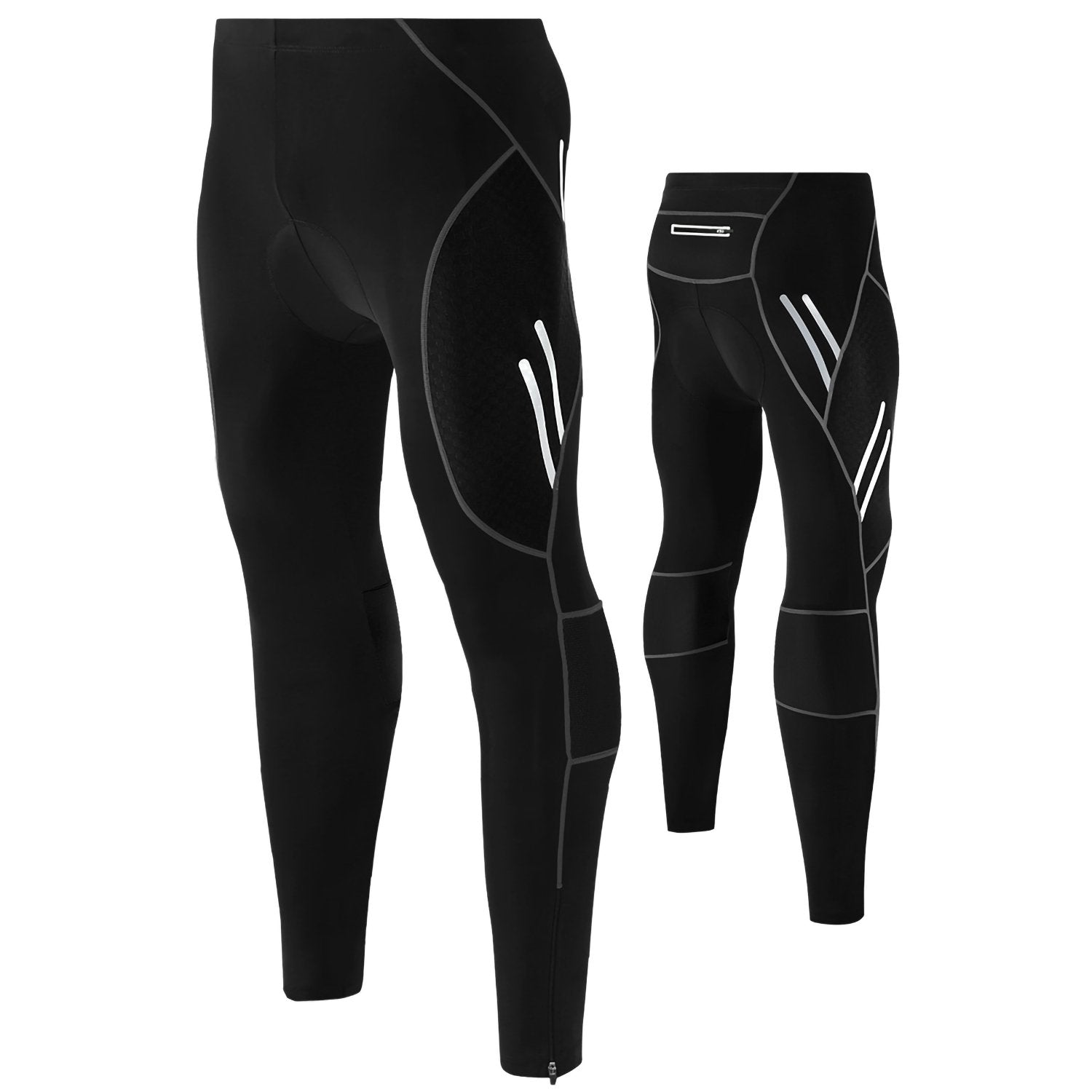 4D Padded Cycling Pants for Men - Breathable Biking Shorts with Zipper Pockets | Perfect for Road Biking, Mountain Cycling & Indoor Training