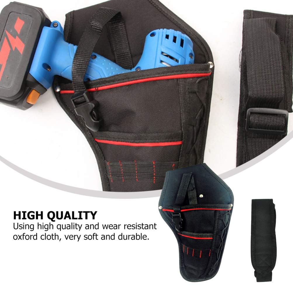 1pc Electric Drill Belt Bag - Portable Tool Pouch for Electric Wrench & Drill Accessories - Durable Waist Tool Carrier for Electricians & DIY Projects - Perfect for Construction, Home Repair & Workshop Use
