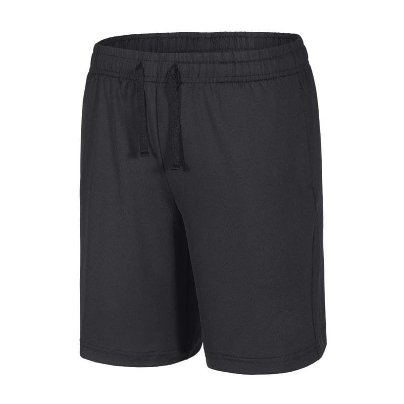 Men's Athletic Shorts - Breathable Polyester Workout Shorts for Running & Gym | Black Sports Shorts for Men | Perfect for Training, Jogging & Casual Wear