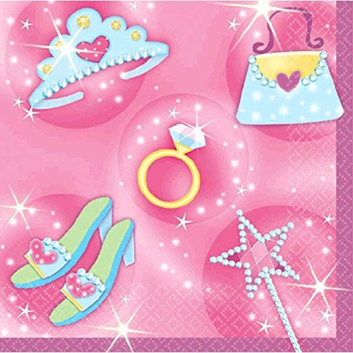 Premium Beverage Napkins - Elegant Princess Collection for Parties, Weddings & Special Events | Disposable Party Accessories for Drinks & Cocktails