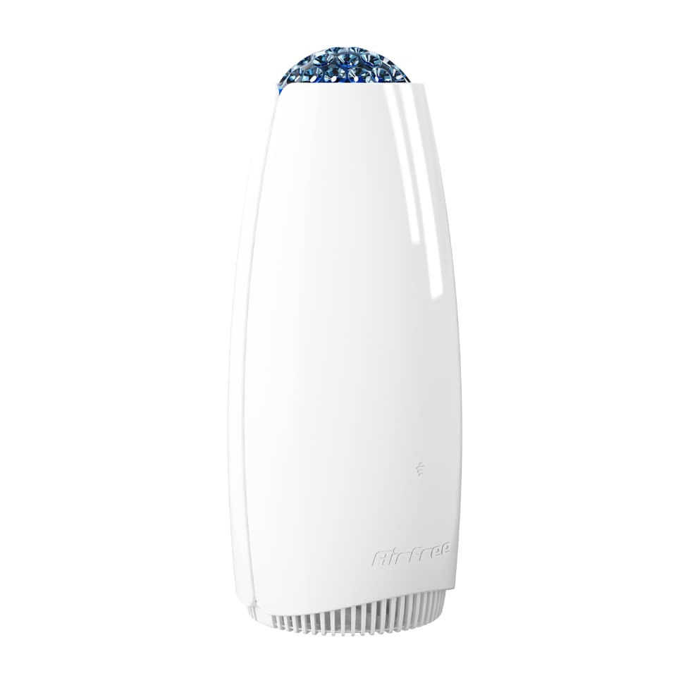Airfree Tulip Filterless Air Purifier - Eliminates Viruses, Mold, Pet Allergens, Bacteria & Dust Mites - No Filter, Fan or Humidifier Needed - Compact White Air Cleaner for Bedroom, Office & Nursery