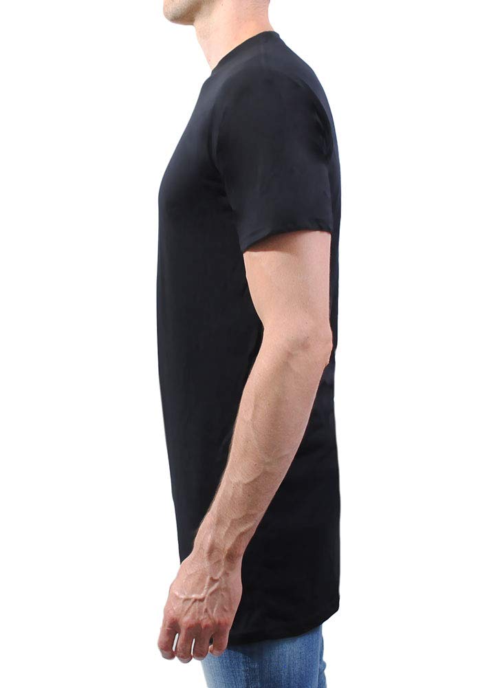 Extra Long Tall Men's T-Shirt - Soft Blend Cotton Tee for Casual Wear & Layering | Perfect for Work, Gym & Everyday Comfort
