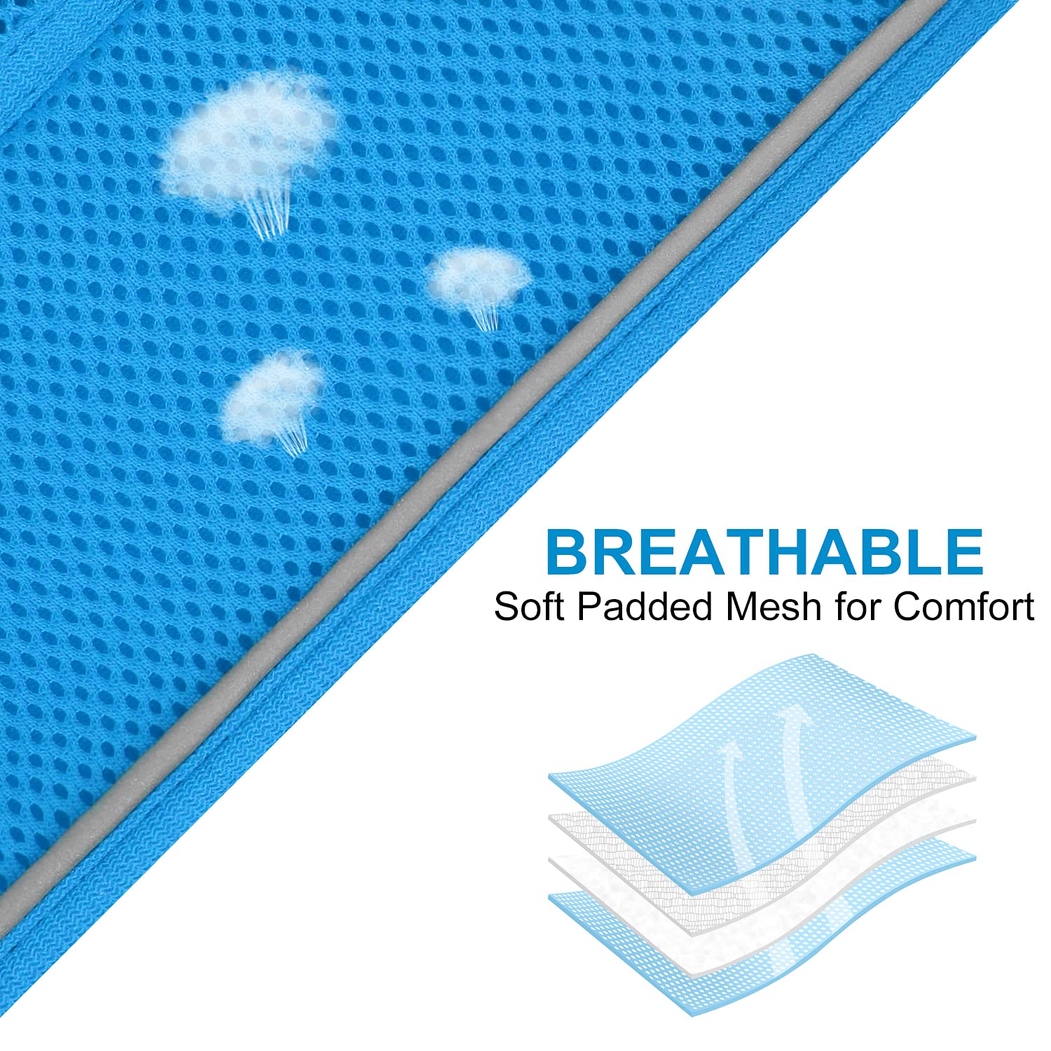 Joytale Small Dog Harness - Breathable Mesh Step-in Vest with Reflective Pads for Puppies & Extra Small Dogs (XS, Sky Blue) - Perfect for Walking, Training & Outdoor Adventures