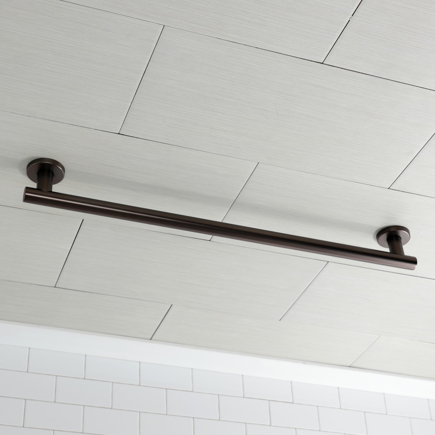 Berwyn Thrive In Place GBS1432CS5 32-Inch Stainless Steel Grab Bar - Oil Rubbed Bronze Finish, 1-1/4 Inch Diameter - Bathroom Safety & Accessibility for Seniors & ADA Compliance